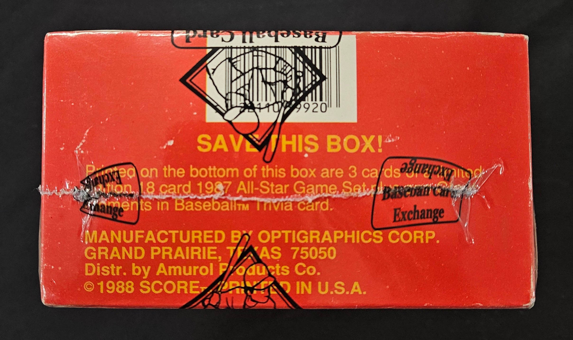1988 Score Baseball Box BBCE Wrapped/Sealed