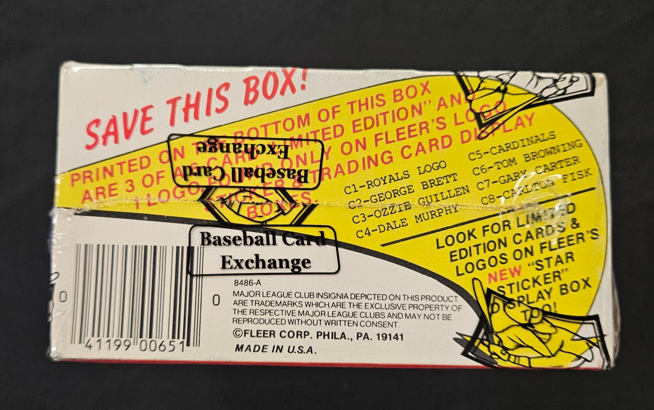 1986 Fleer Baseball Wax Box BBCE Wrapped/Sealed