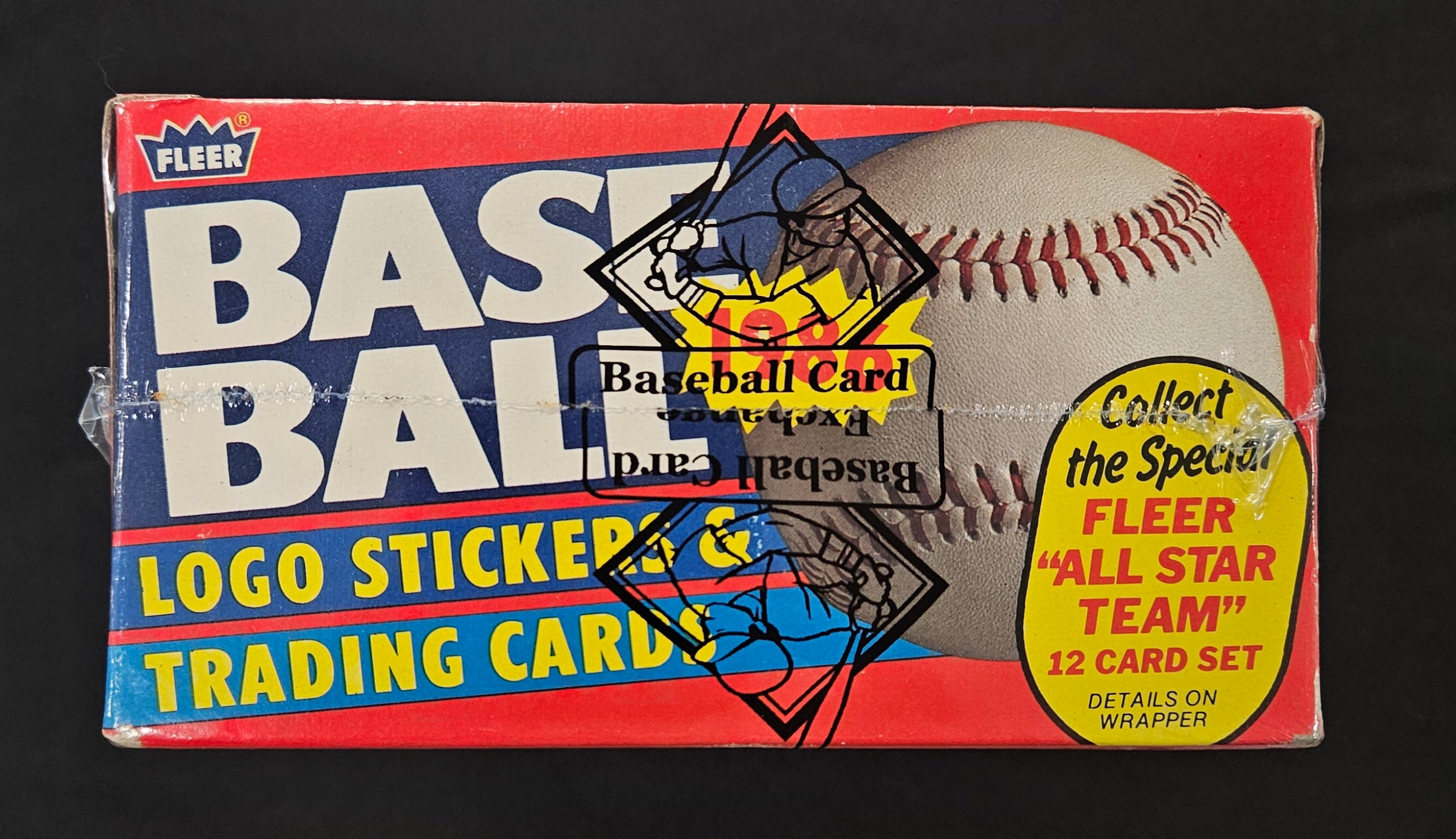 1986 Fleer Baseball Wax Box BBCE Wrapped/Sealed FASC