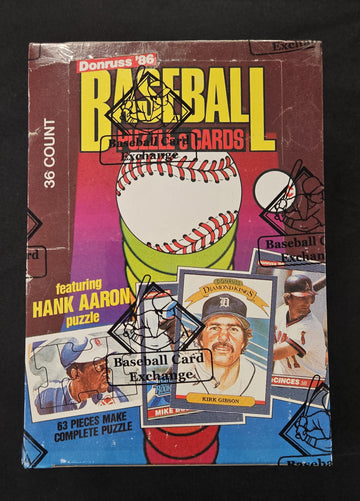 1986 Donruss Baseball Wax Box BBCE Wrapped/Sealed FASC