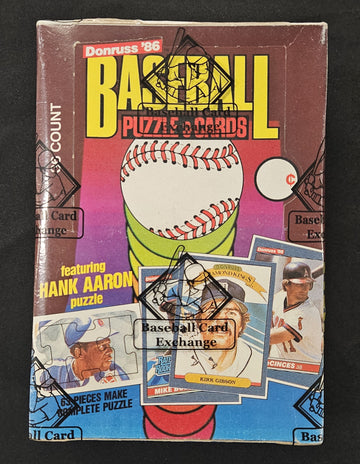 1986 Donruss Baseball Wax Box BBCE Wrapped/Sealed