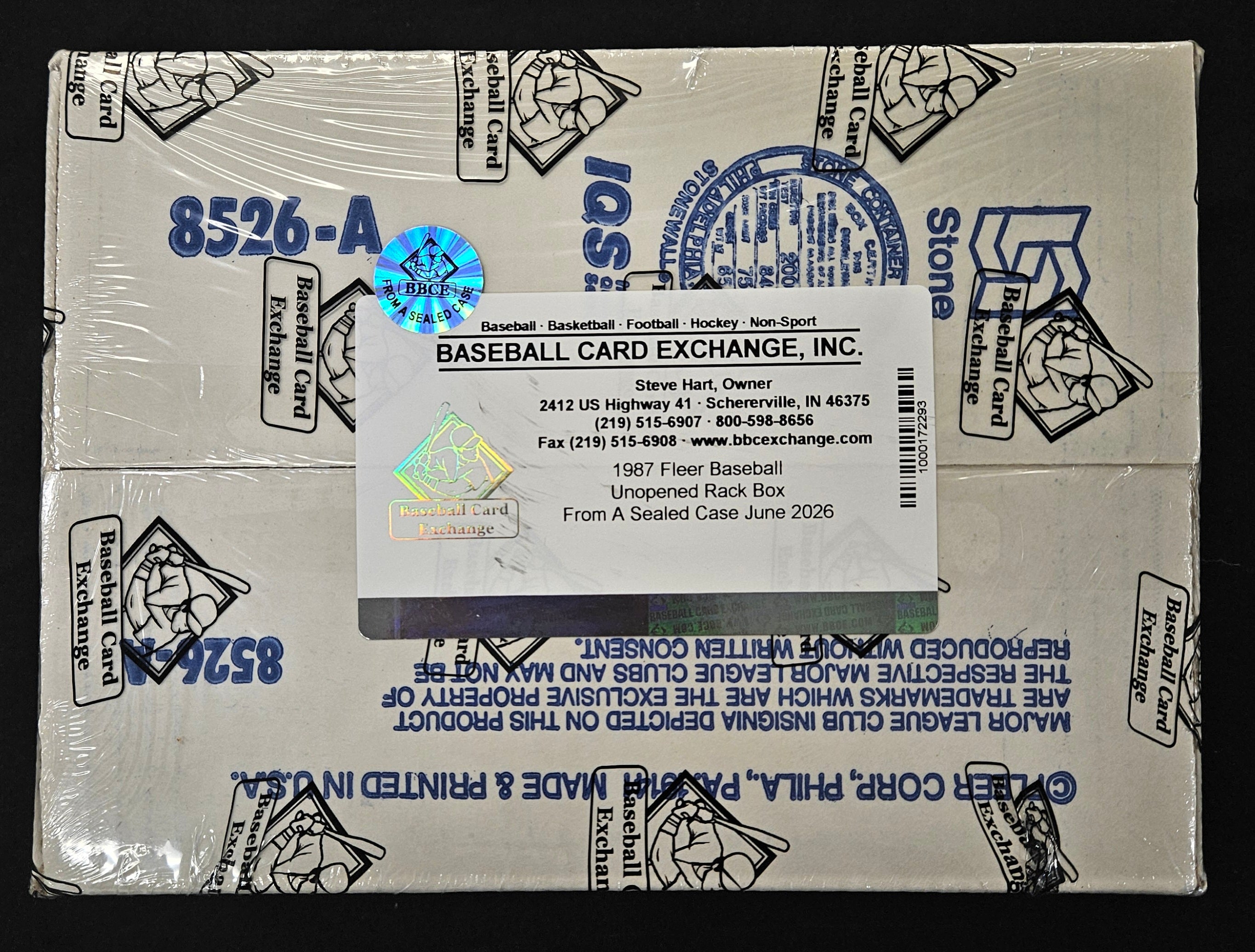 1987 Fleer Baseball Rack Box BBCE Wrapped/Sealed FASC