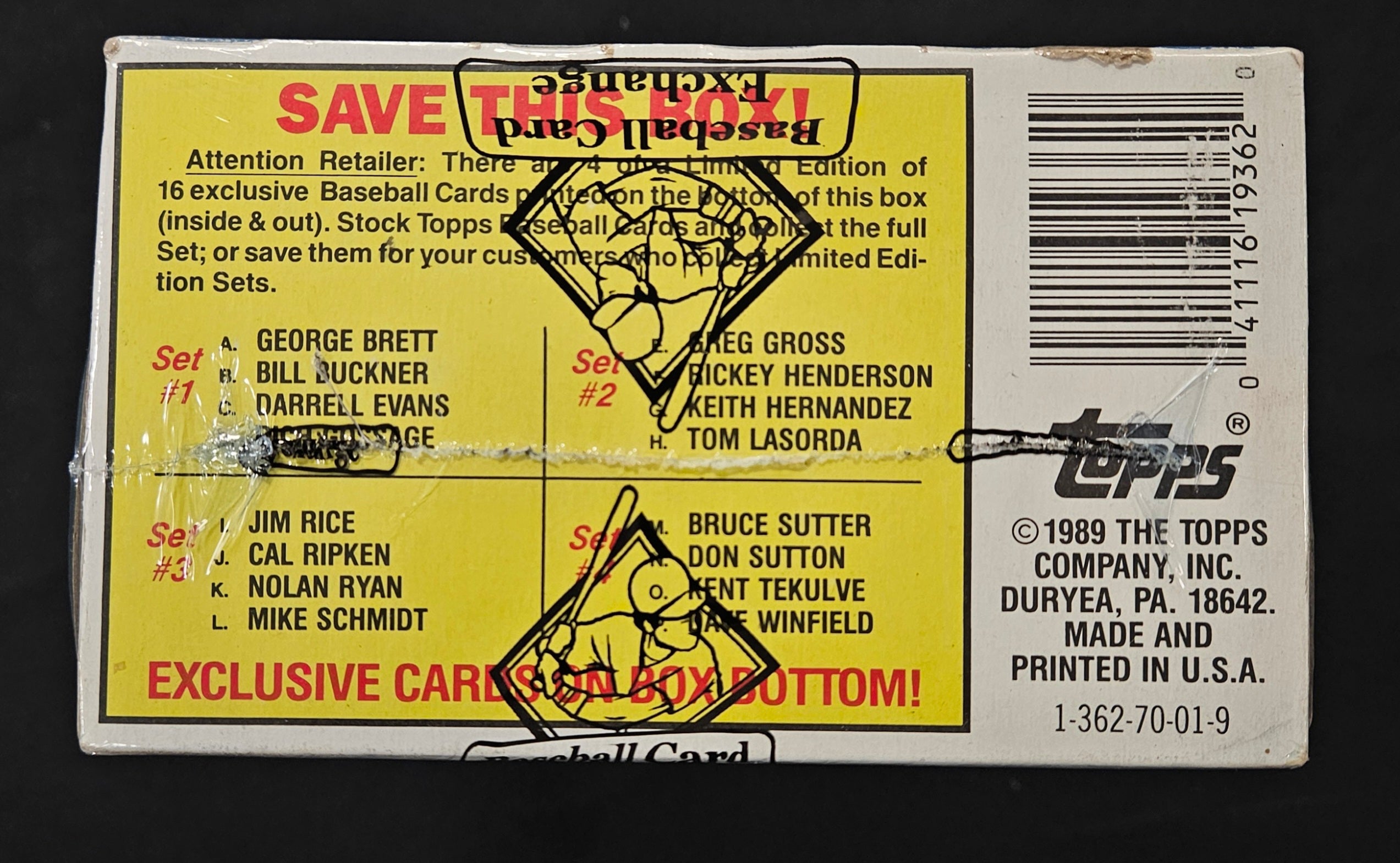 1989 Topps Baseball Wax Box BBCE Wrapped/Sealed