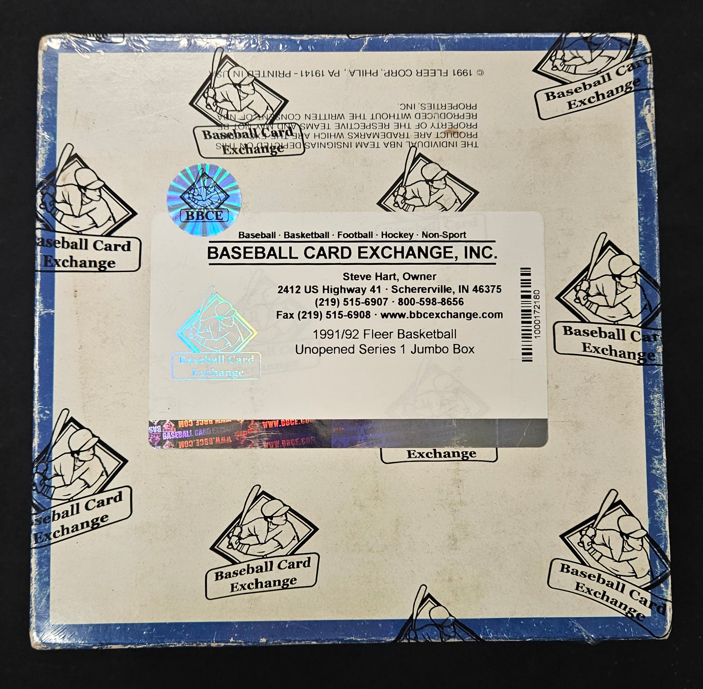 1991-92 Fleer Basketball Jumbo Box BBCE Wrapped/Sealed