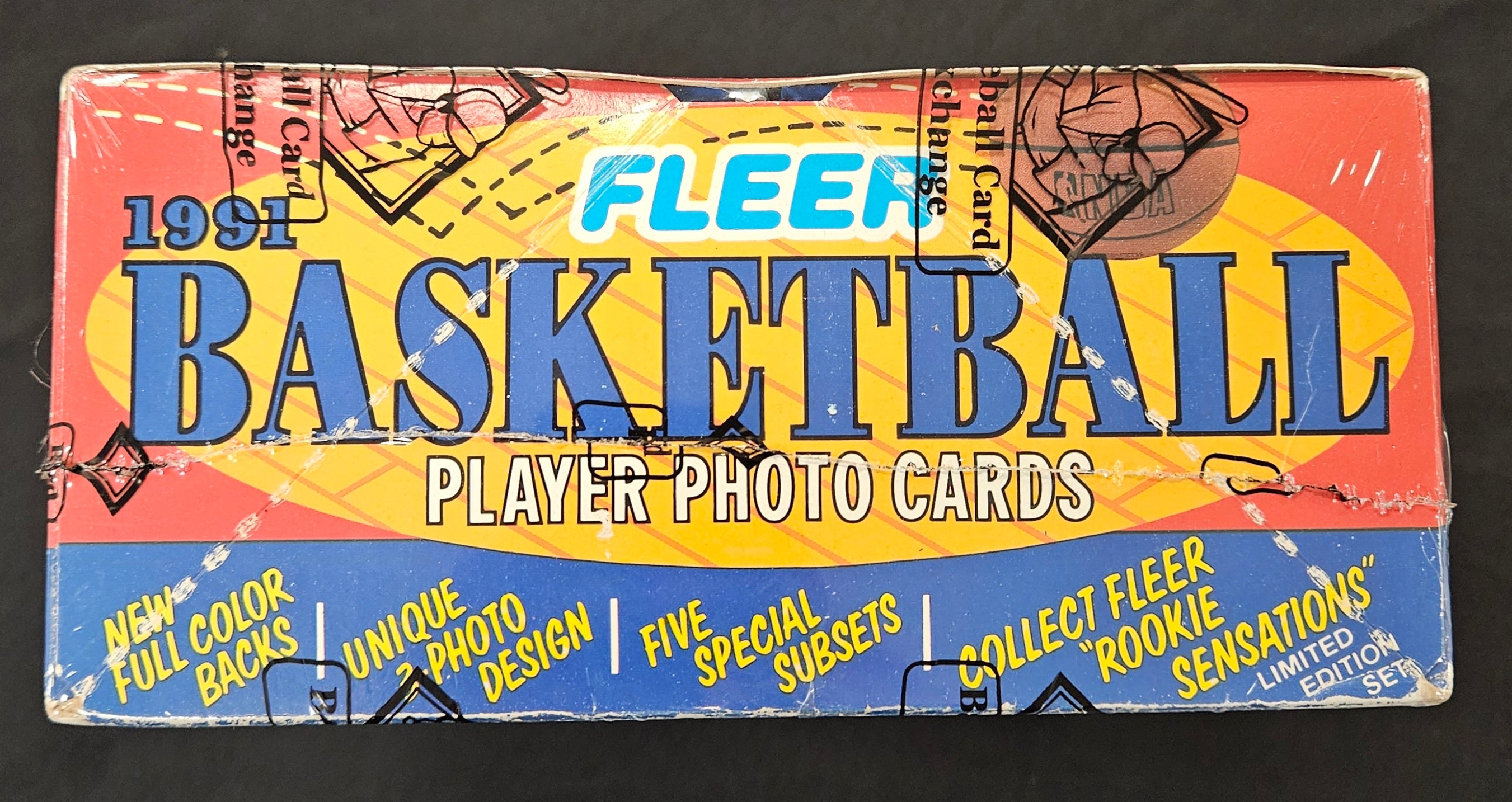 1991-92 Fleer Basketball Jumbo Box BBCE Wrapped/Sealed