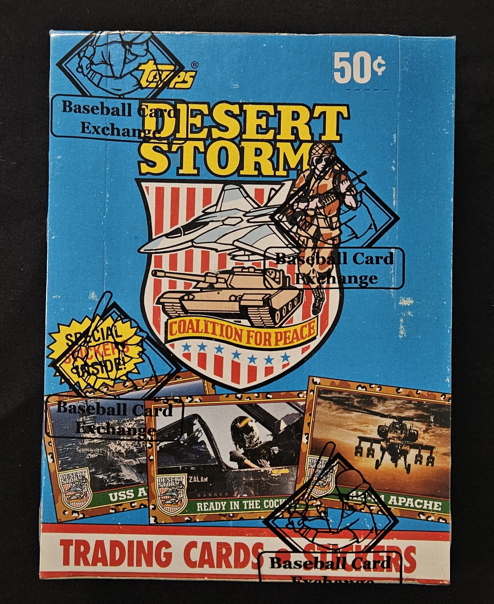 1991 Topps Desert Storm Series One Blue Box BBCE Wrapped/Sealed