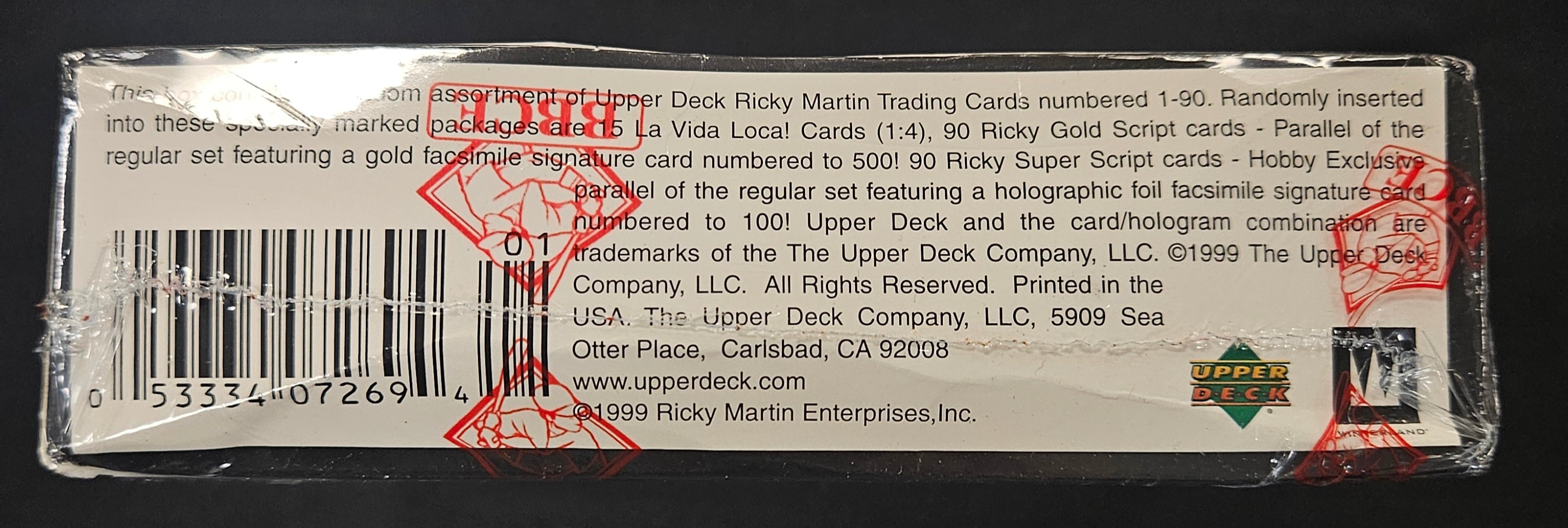 1999 Upper Deck Ricky Martin Box Factory Sealed BBCE Wrapped