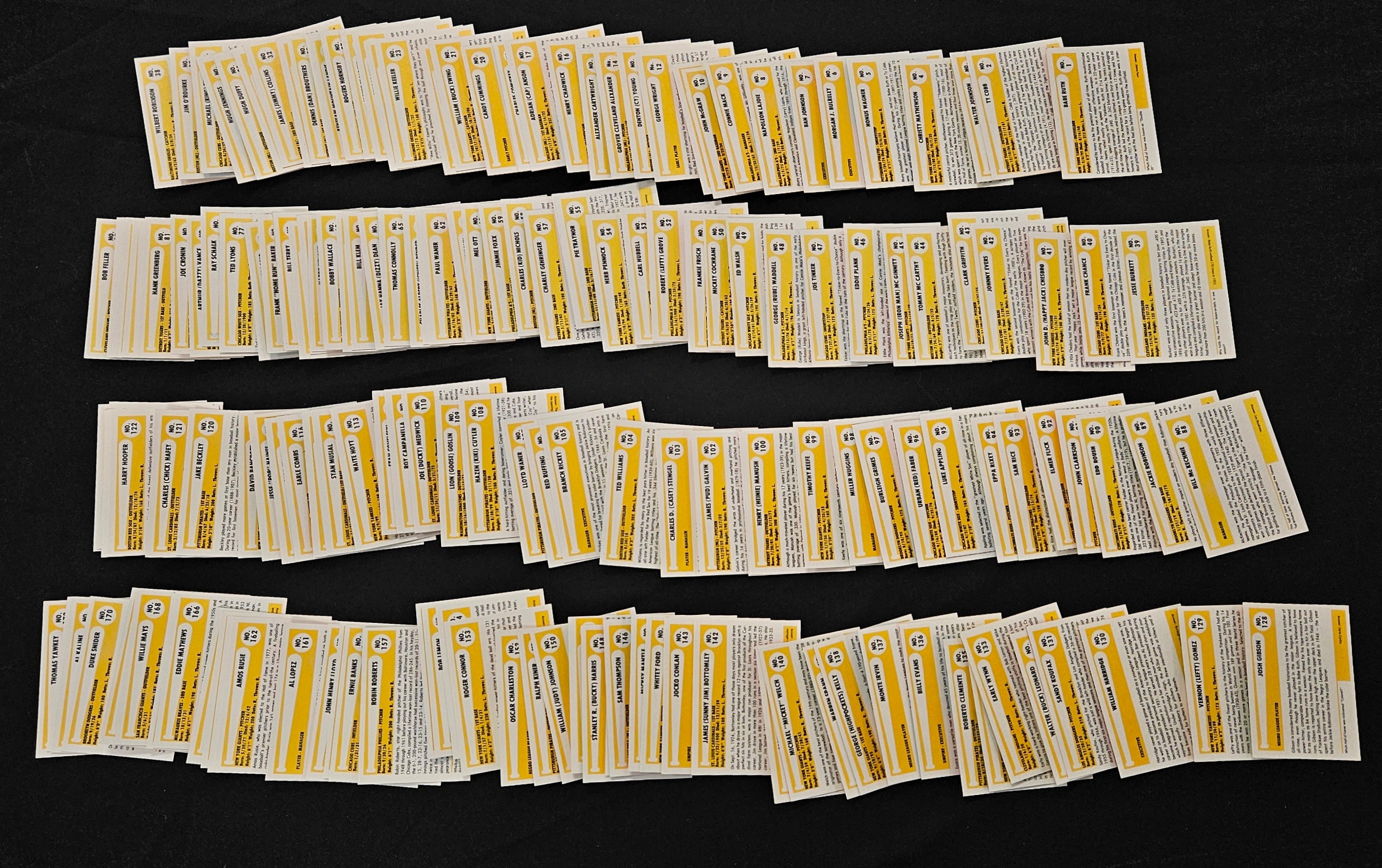 1980 SSPC Baseball Immortals Complete Set (173/173) EX/MT