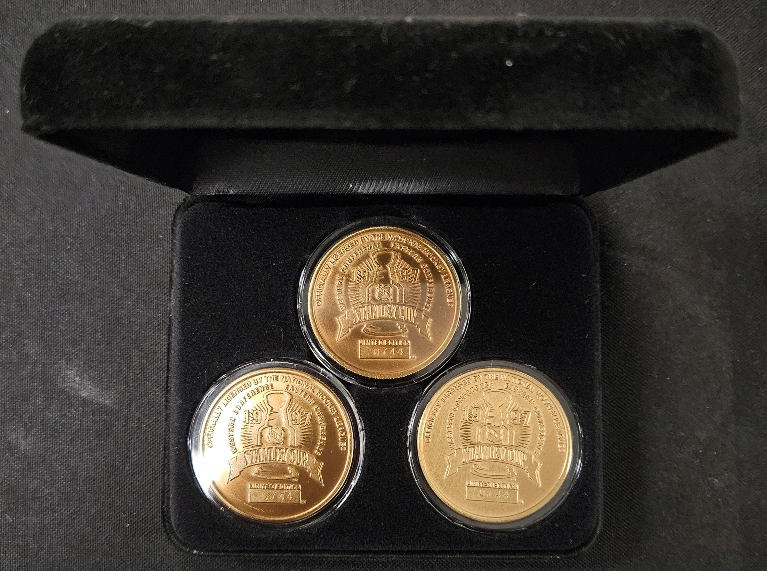 1997 Highland Mint Steve Yzerman/Sergei Fedorov/ Bronze 3-Coin Set /2500