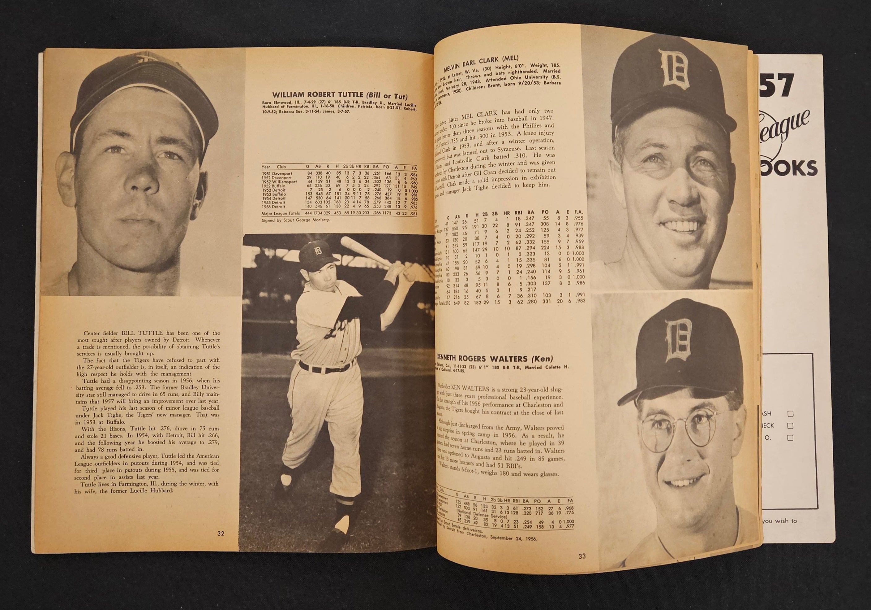 1957 Detroit Tigers Year Book