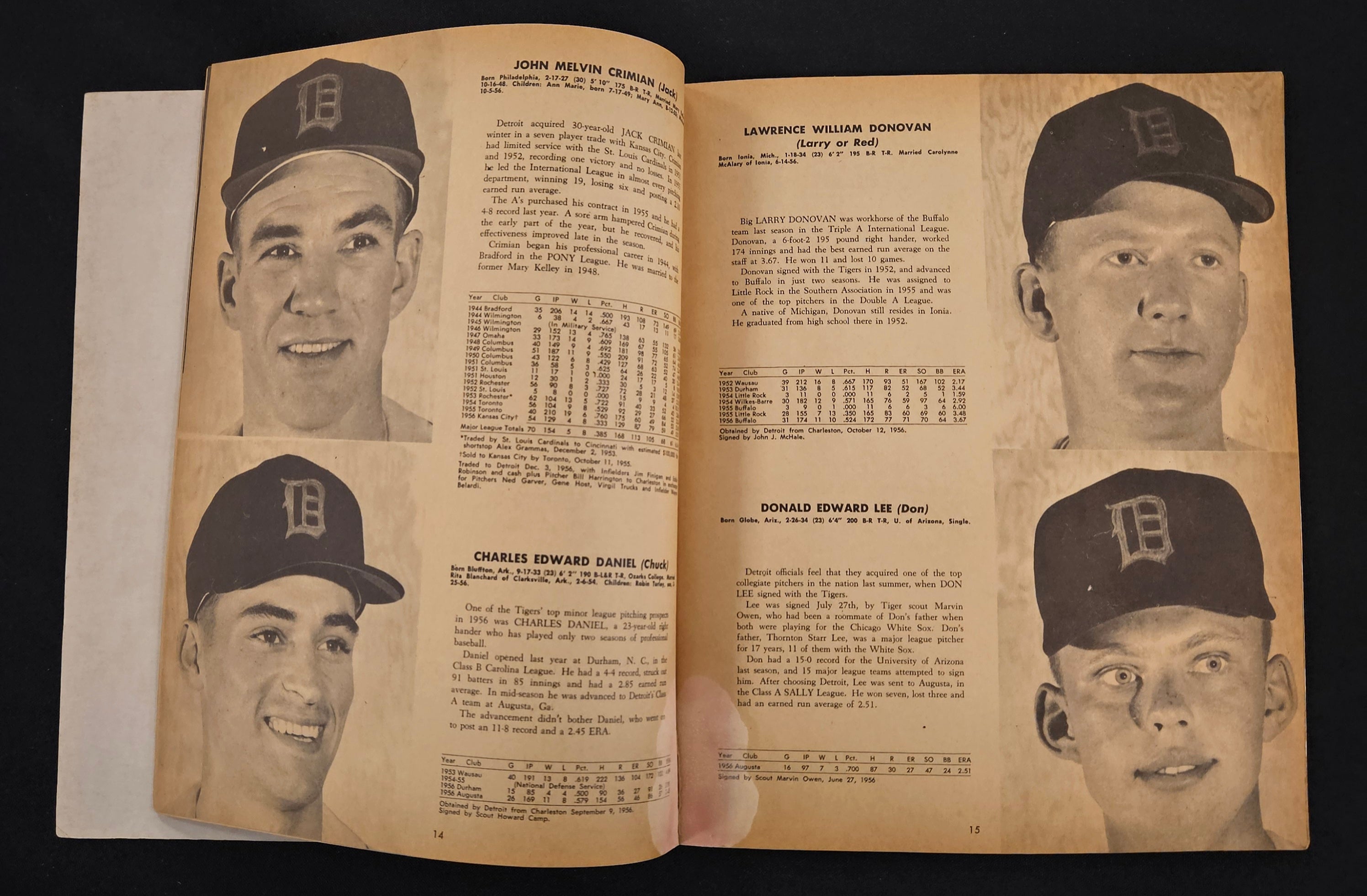 1957 Detroit Tigers Year Book