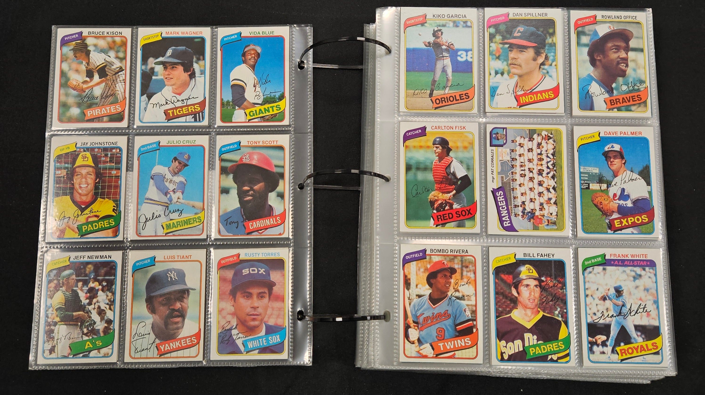 1980 Topps Baseball Near Complete Set (702/726) NM in Pages
