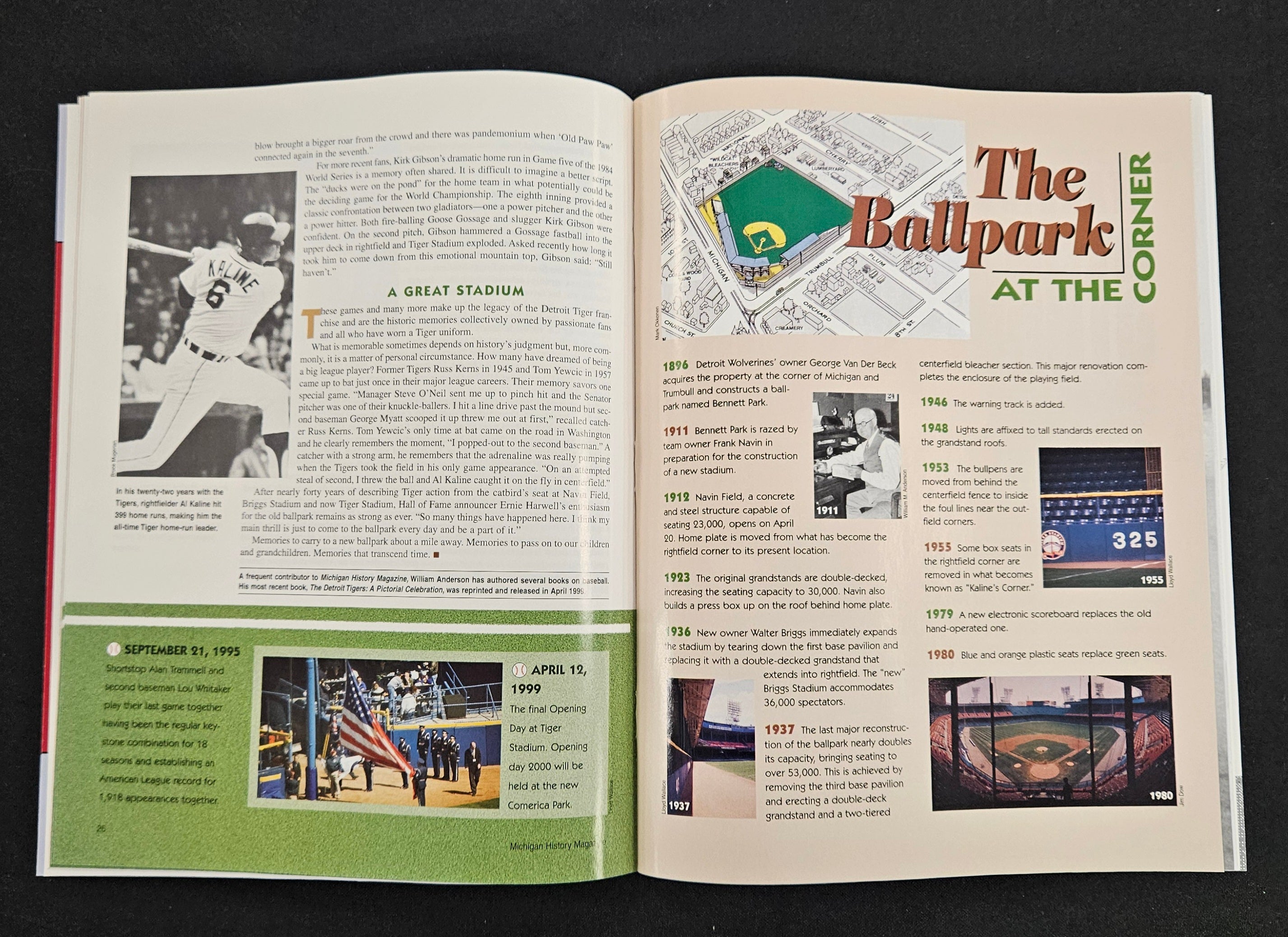 1999 Michigan History Al Kaline Signed Autographed Magazine JSA Authentic