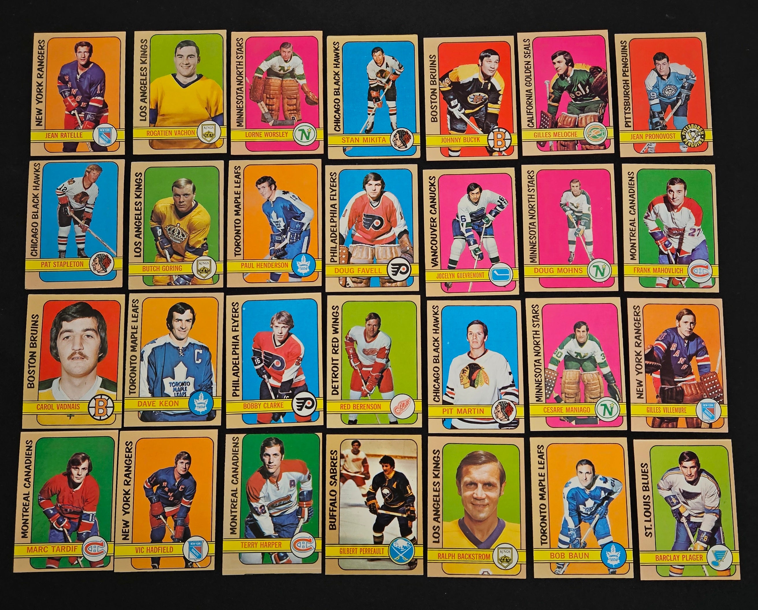 1972-73 Topps Hockey (Lot Of 64) W/ Stars EX/MT
