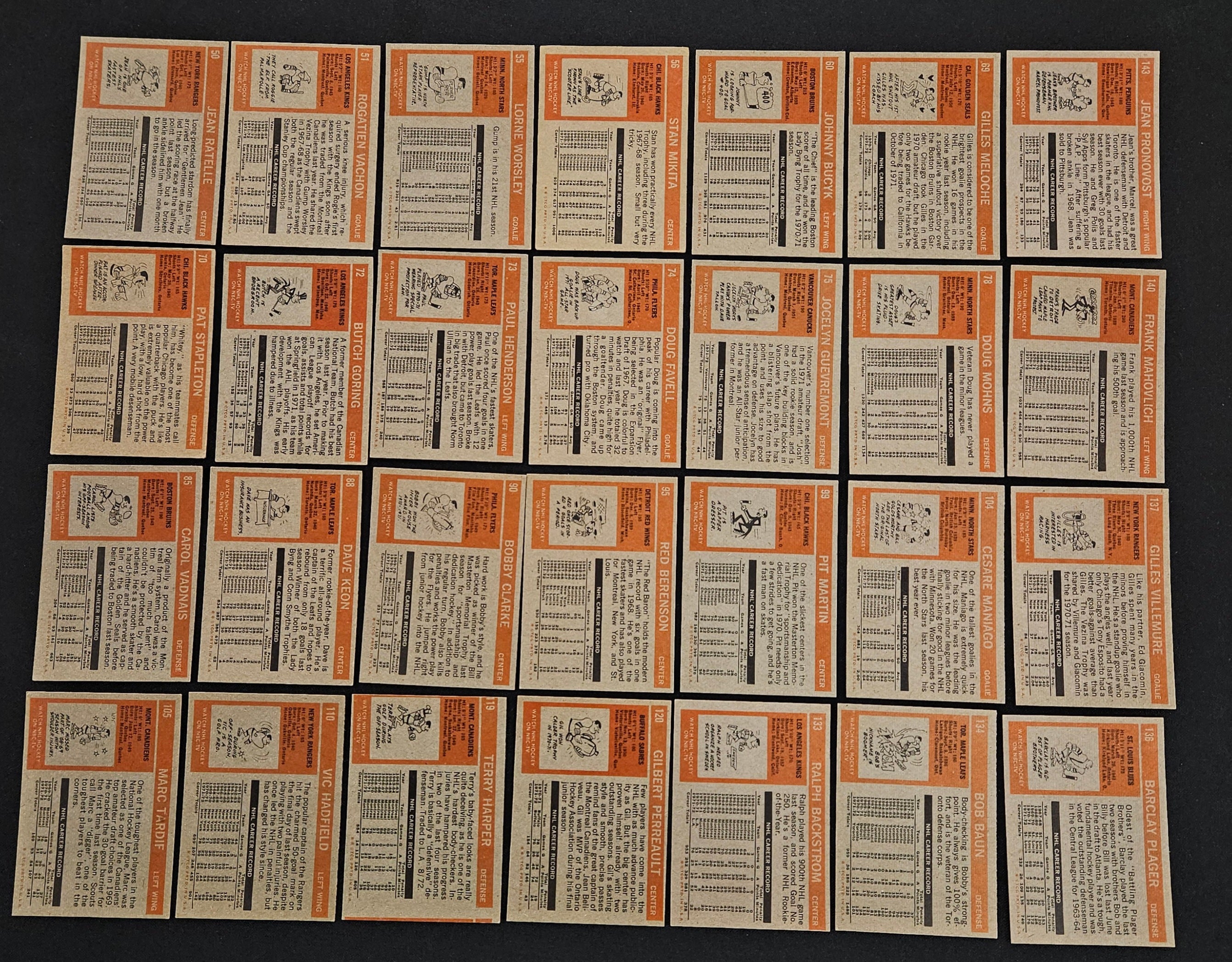 1972-73 Topps Hockey (Lot Of 64) W/ Stars EX/MT