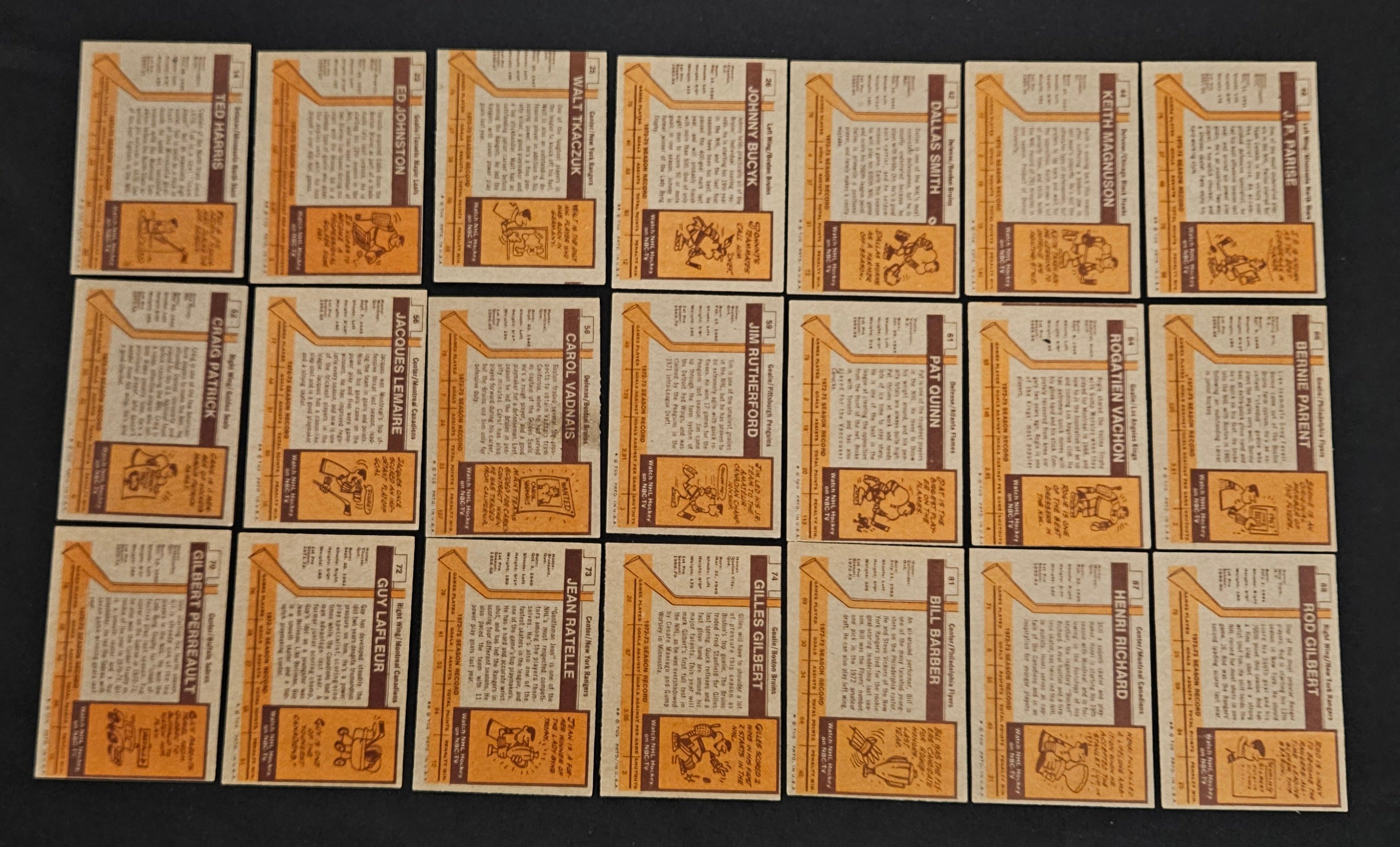 1973-74 Topps Hockey (Lot Of 44) W/ Stars VG-EX