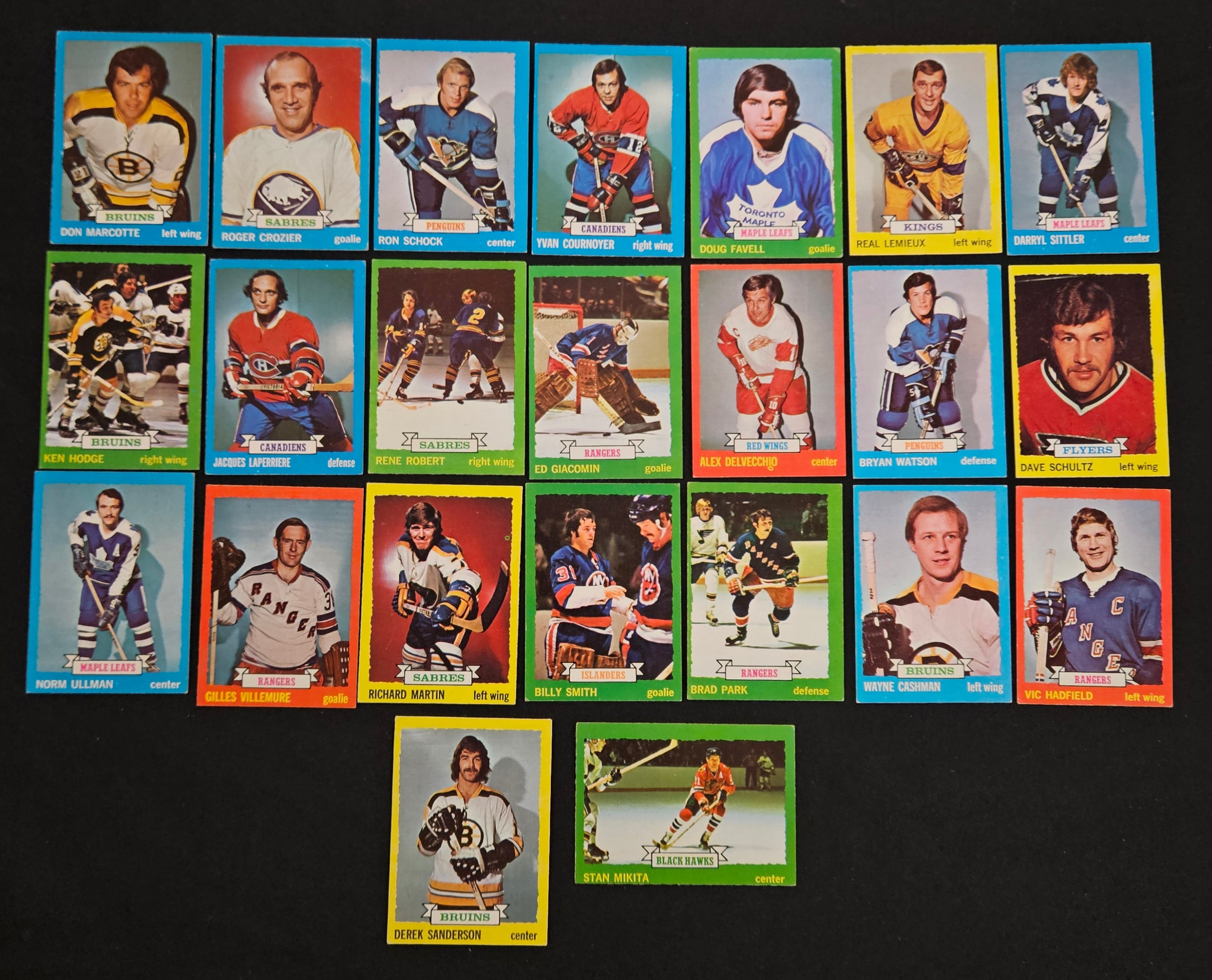 1973-74 Topps Hockey (Lot Of 44) W/ Stars VG-EX
