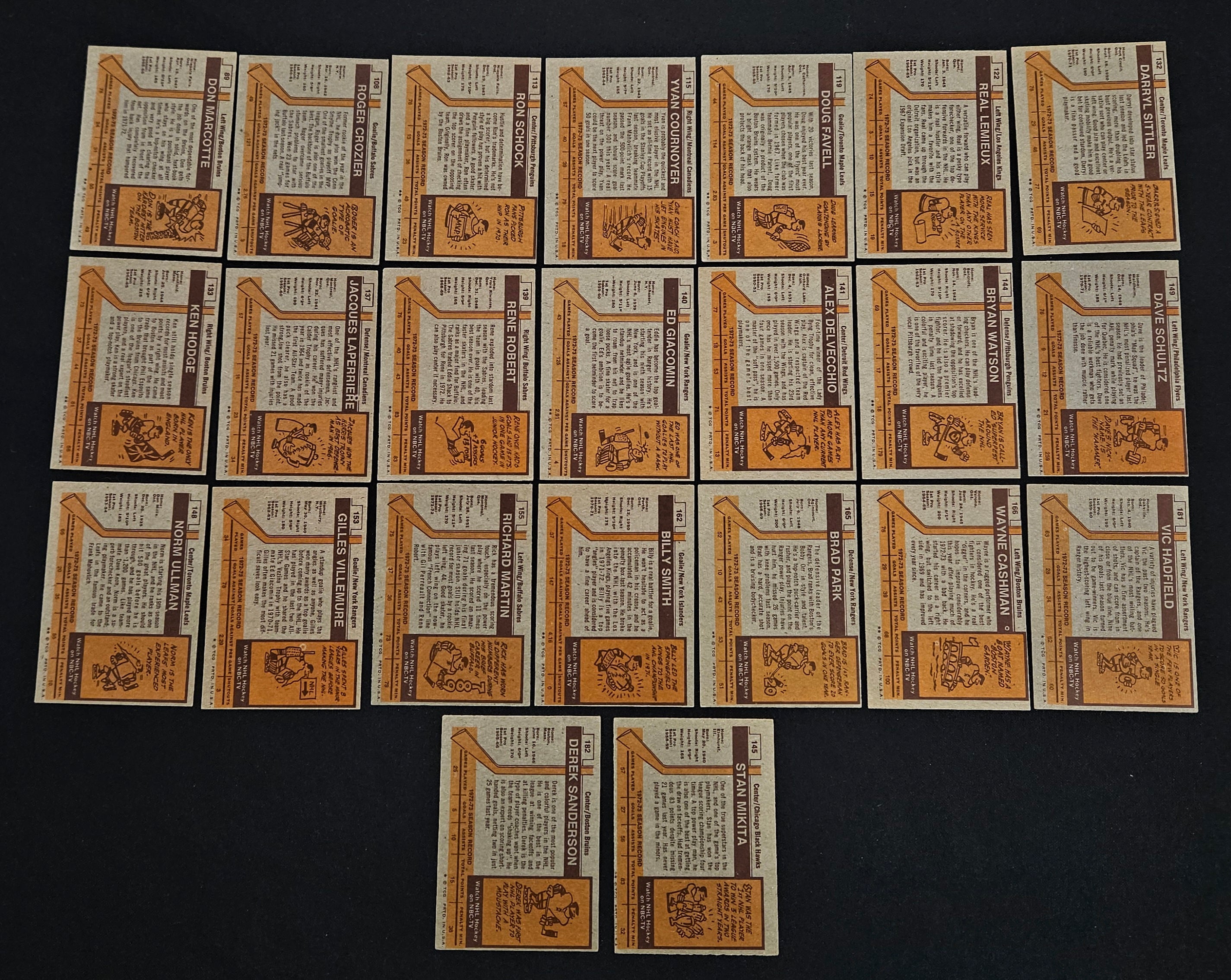 1973-74 Topps Hockey (Lot Of 44) W/ Stars VG-EX