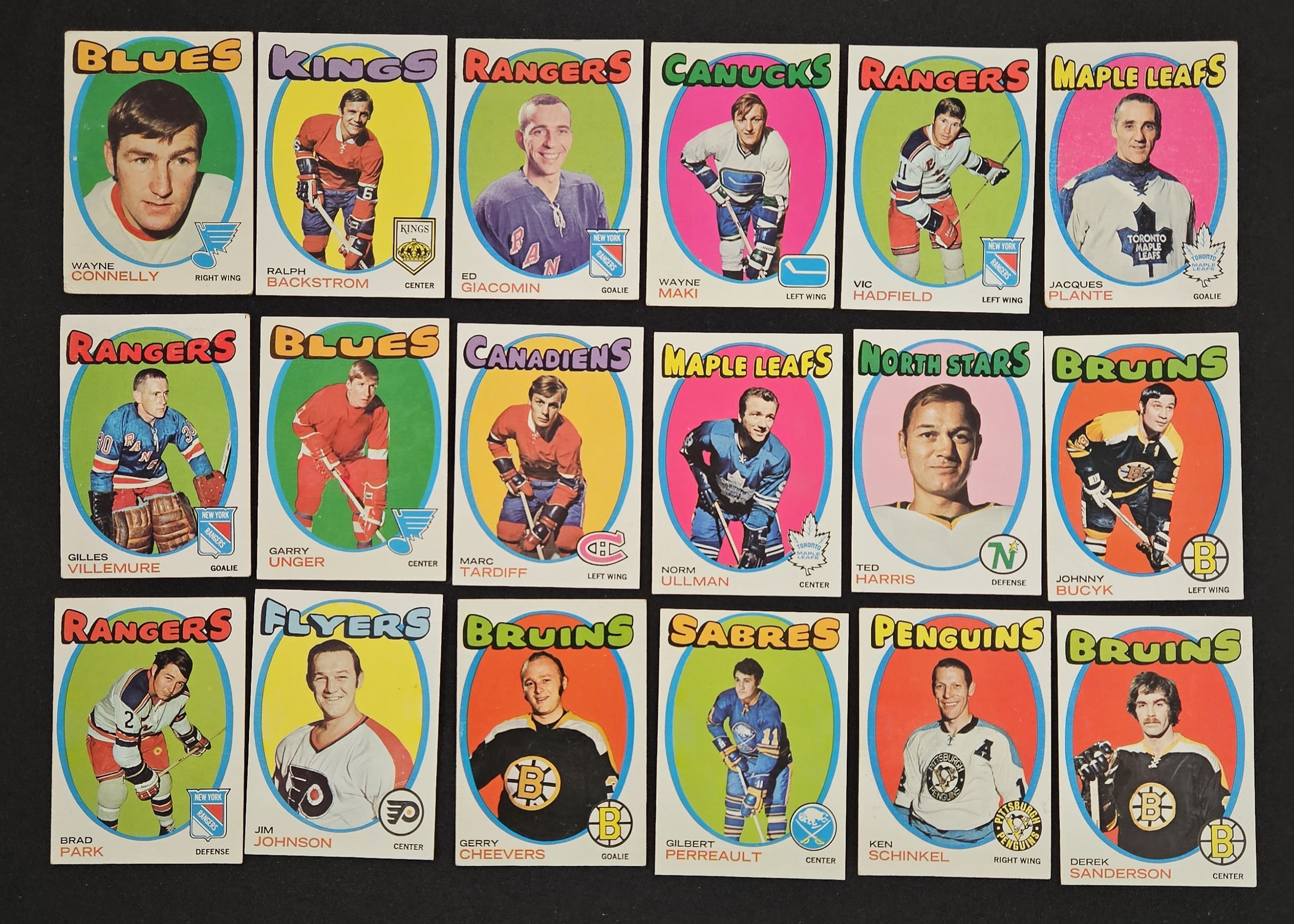 1971-72 Topps Hockey (Lot Of 39) W/ Stars VG
