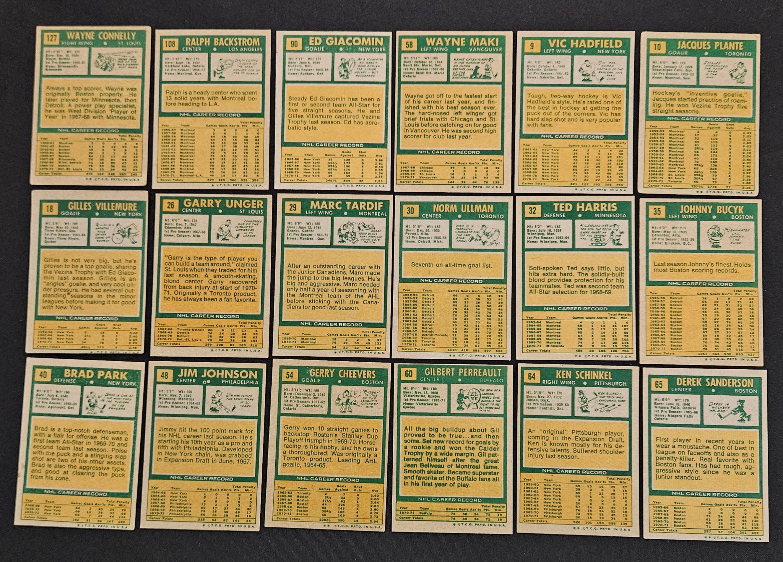1971-72 Topps Hockey (Lot Of 39) W/ Stars VG
