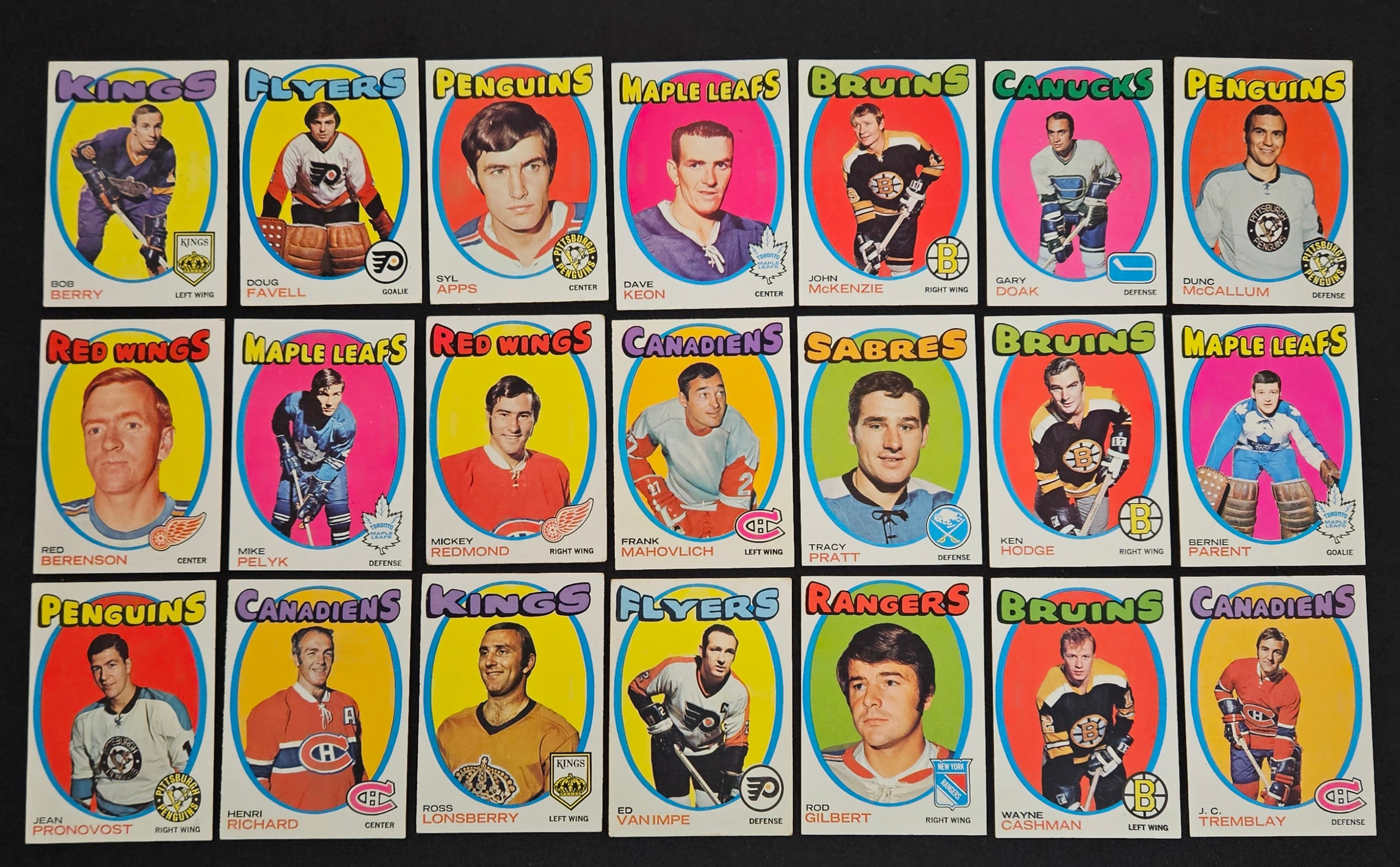 1971-72 Topps Hockey (Lot Of 39) W/ Stars VG