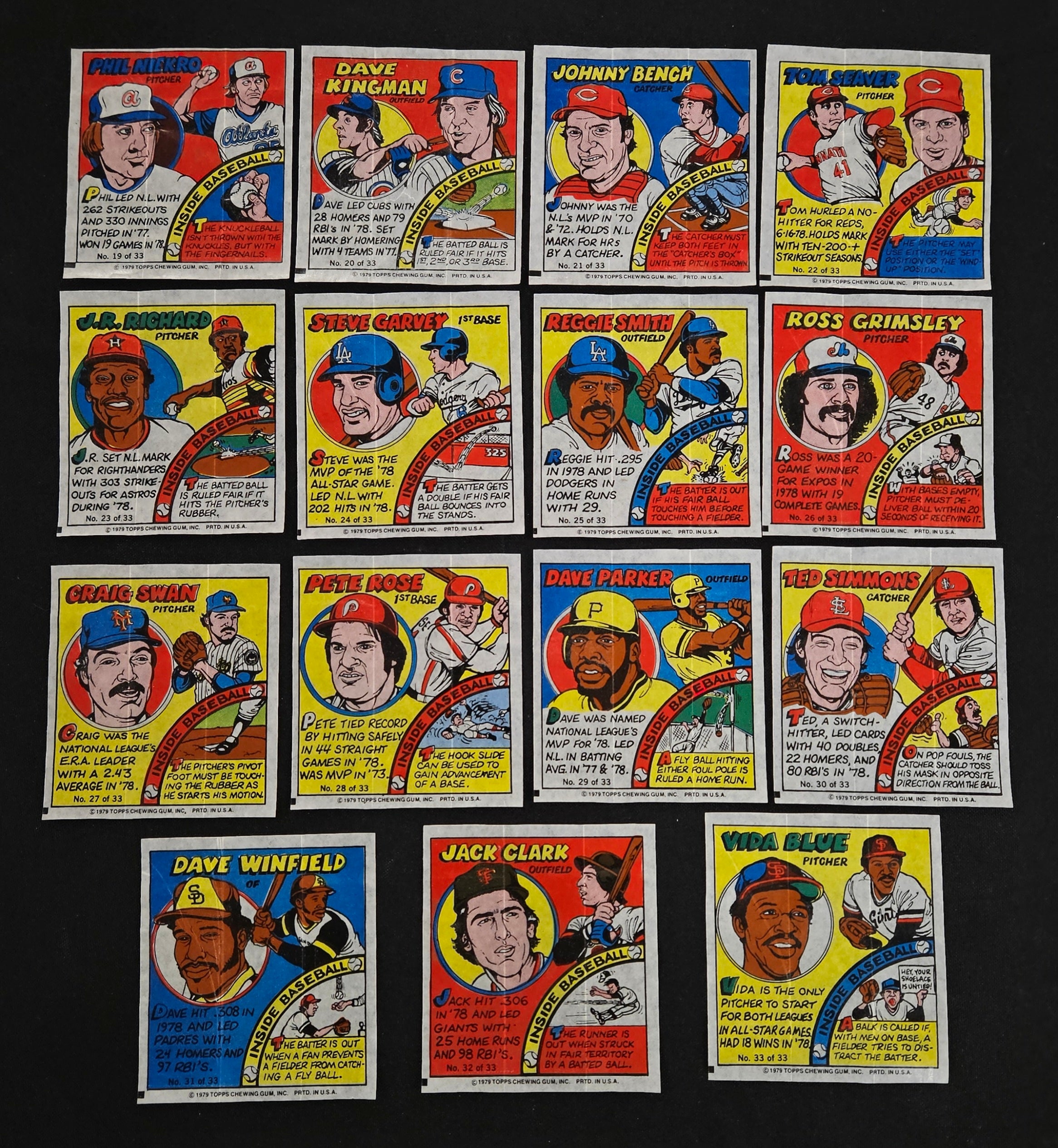 1979 Topps Baseball Comics Complete Set (33/33) NM