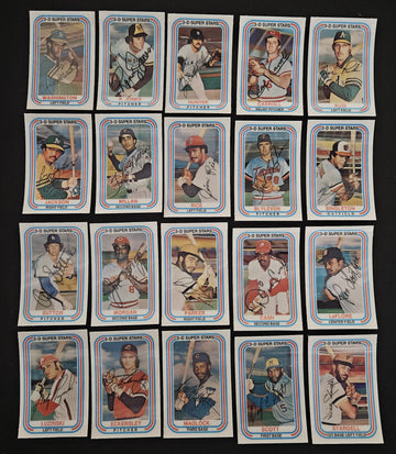 1976 Kellogg's 3-D Superstars Baseball Near Complete Set (55/57) Fair Overall
