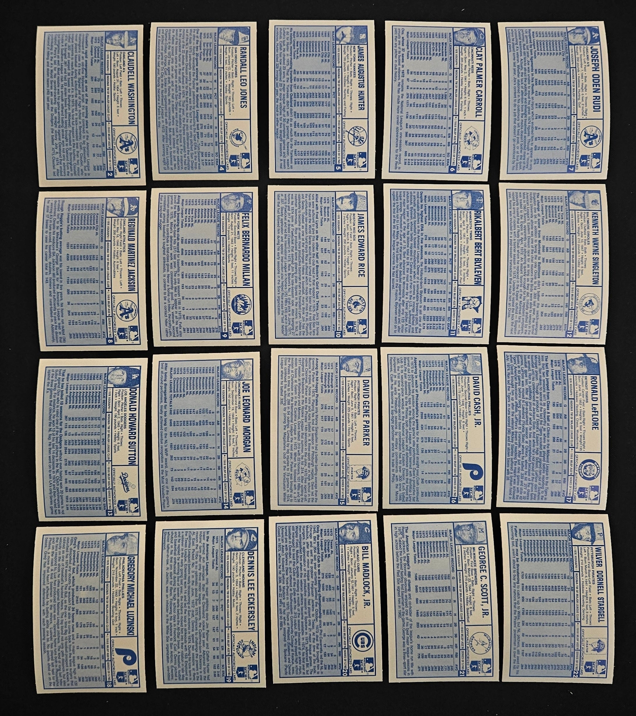 1976 Kellogg's 3-D Superstars Baseball Near Complete Set (55/57) Fair Overall