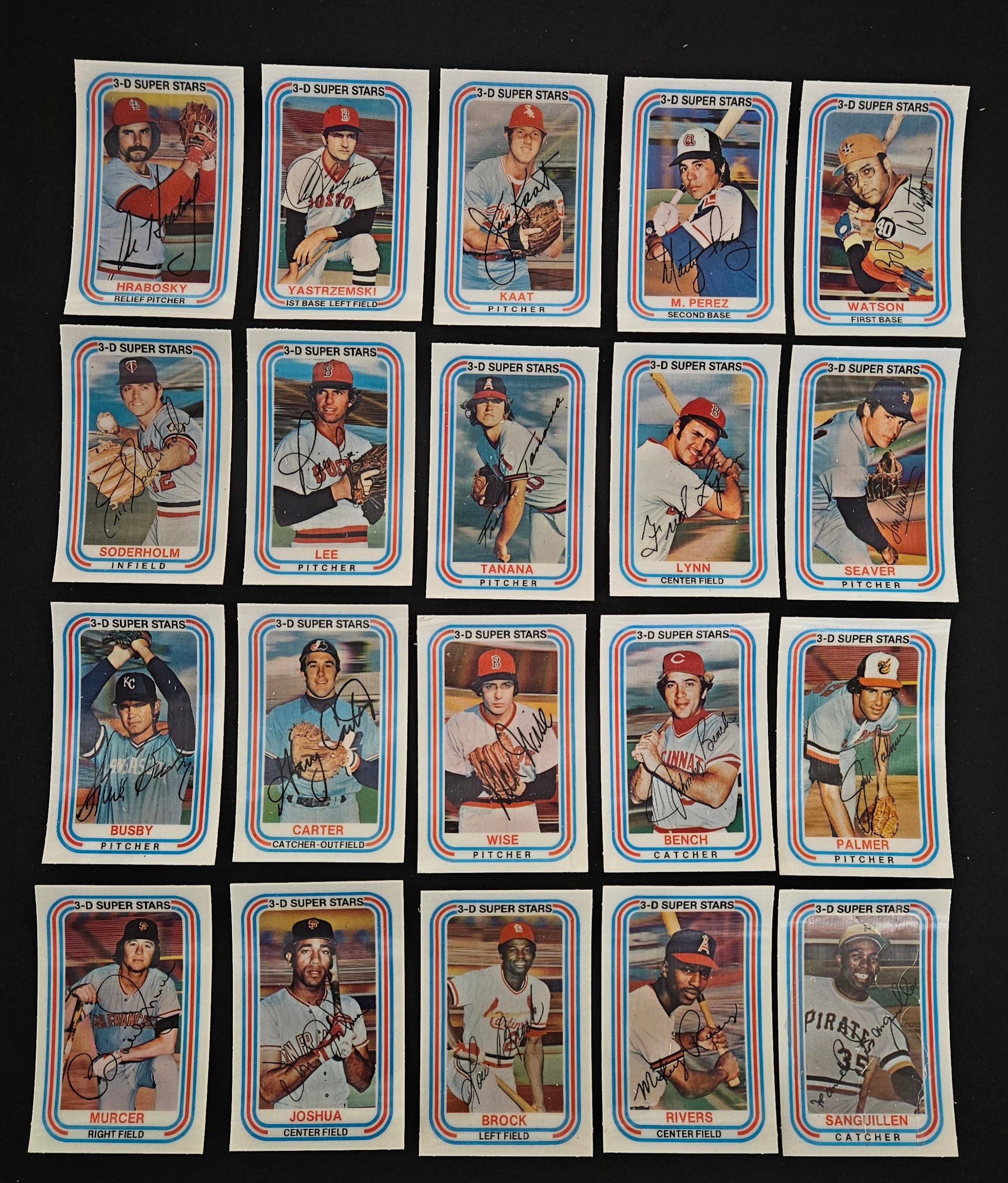 1976 Kellogg's 3-D Superstars Baseball Near Complete Set (55/57) Fair Overall