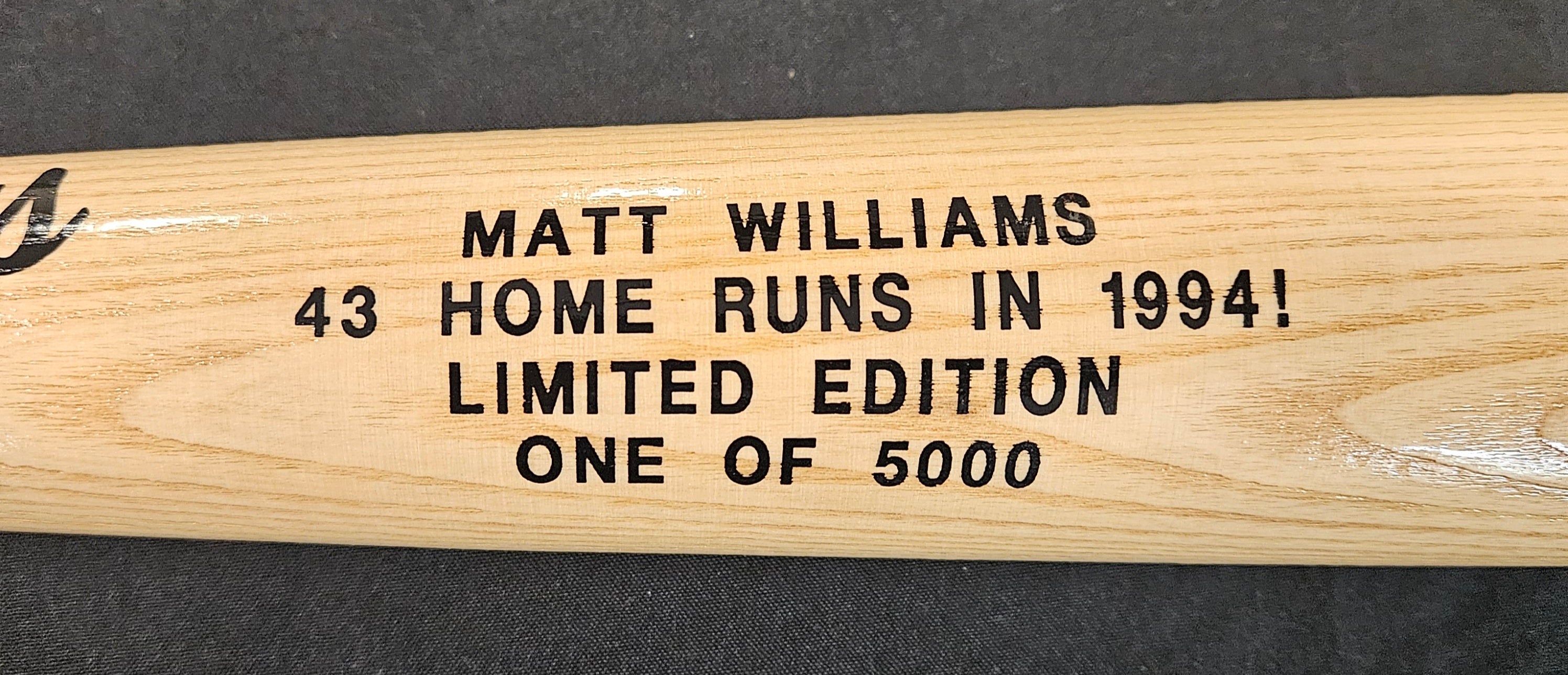 Matt Williams Signed Autographed Rawlings Limited Edition Baseball Bat /5000 JSA