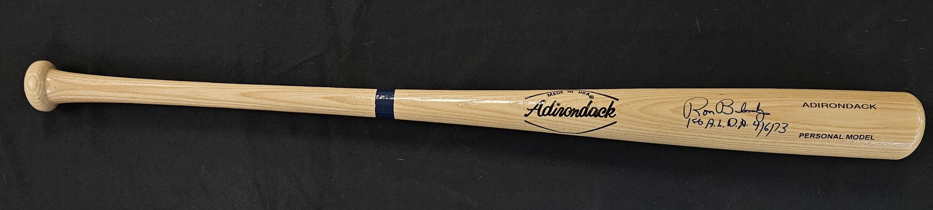 Ron Blomberg Signed Inscribed Autographed Adirondack Baseball Bat JSA