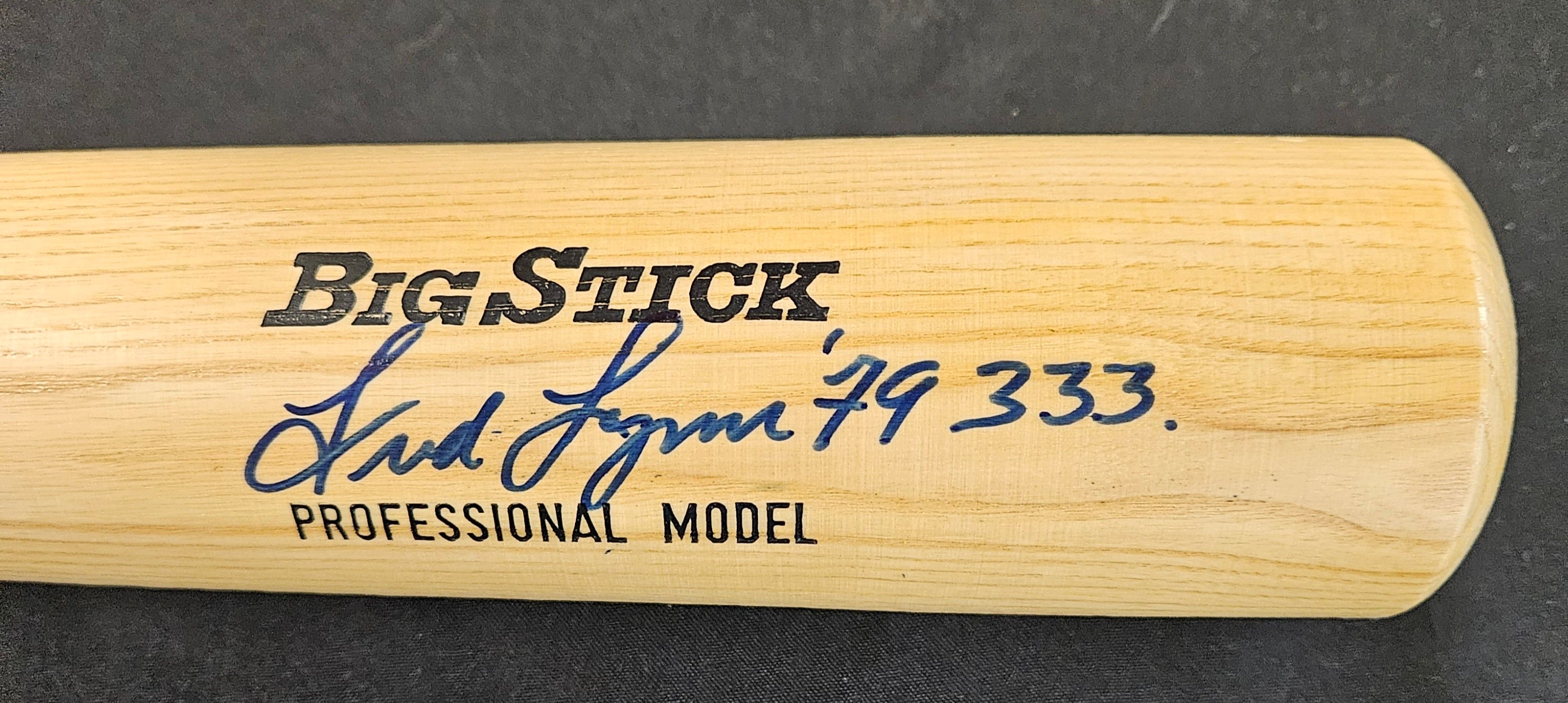 Fred Lynn Signed Inscribed Autographed Rawlings Big Stick Baseball Bat JSA