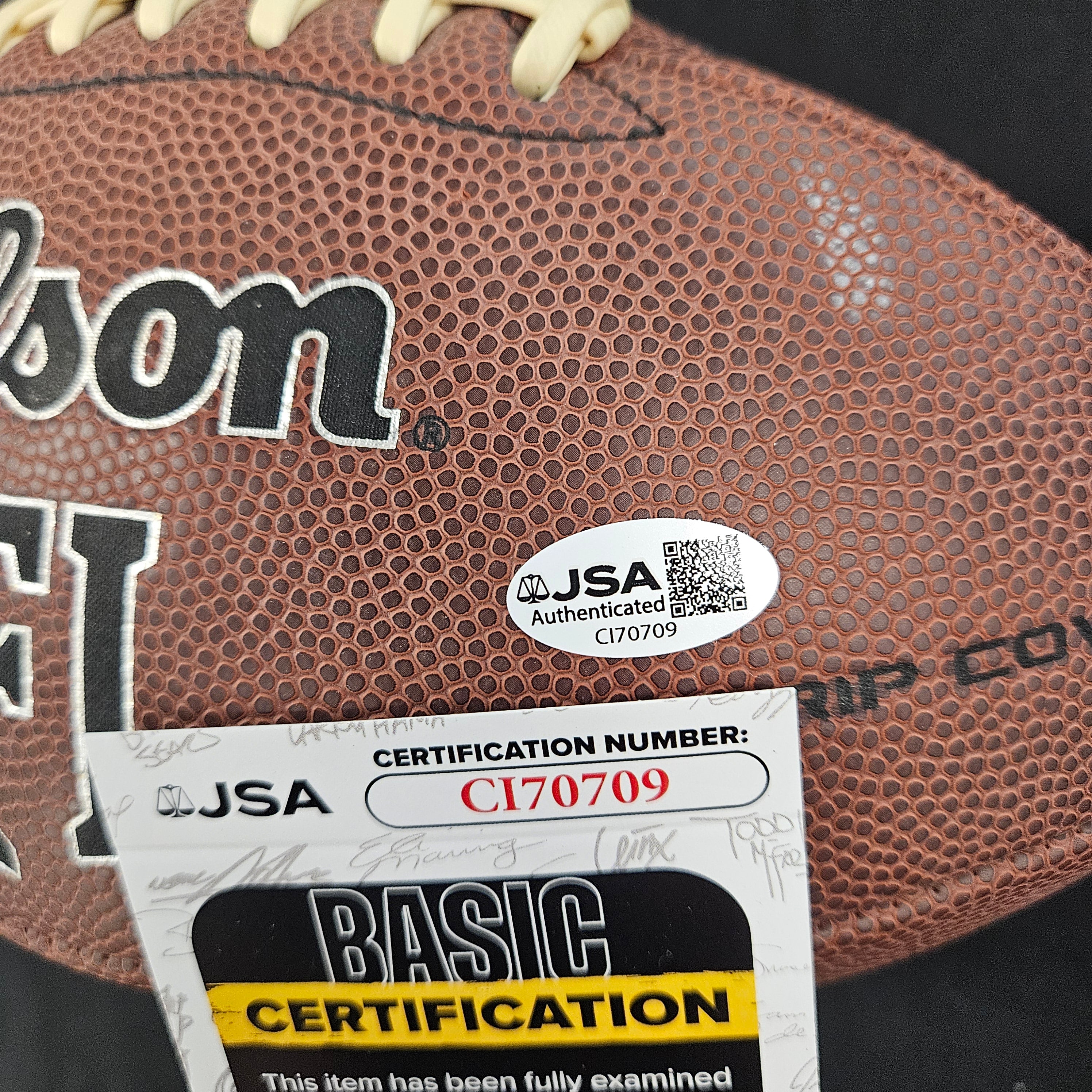 Jim Plunkett Signed Autographed Wilson Football JSA Authentic