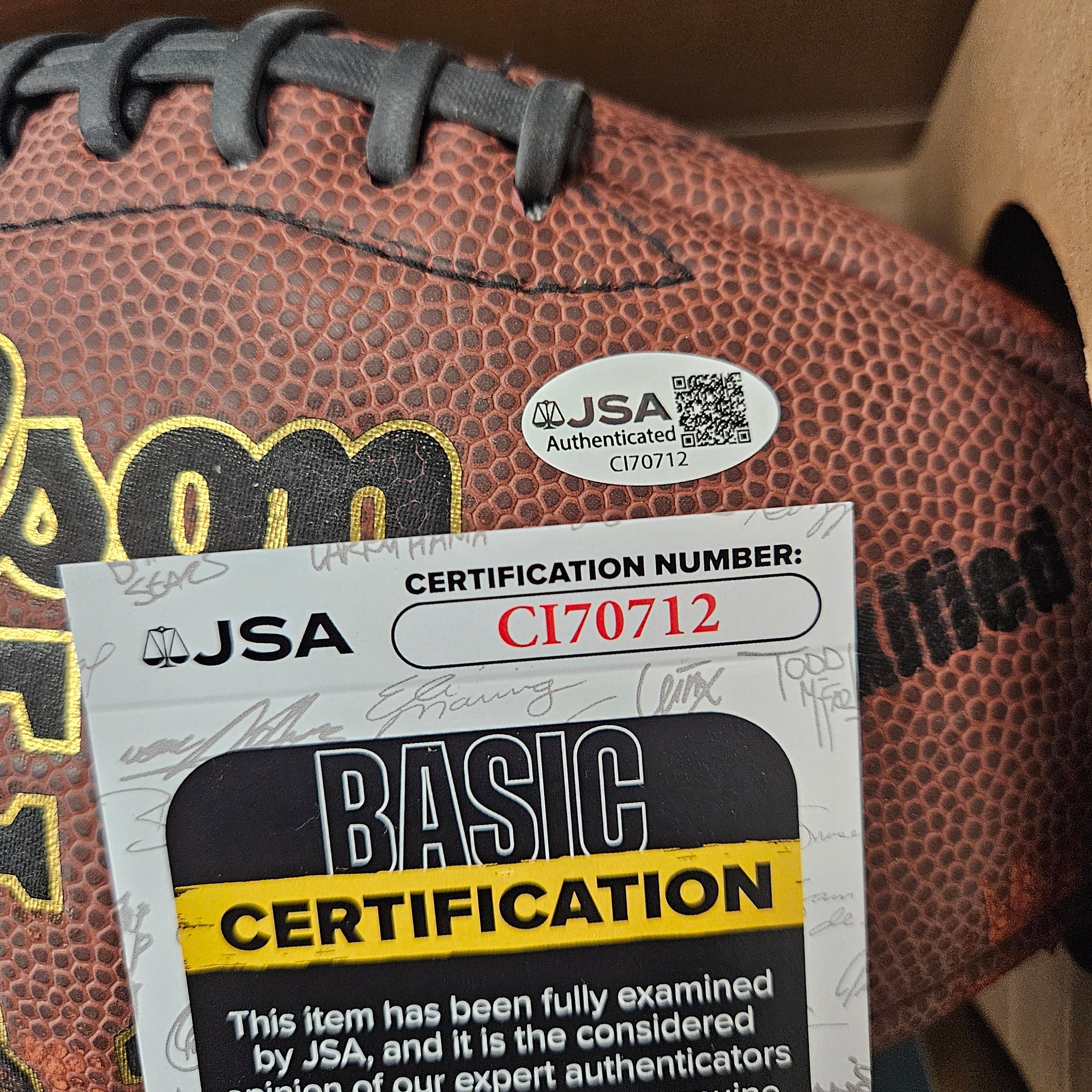 Earl Campbell Signed Inscribed Autographed Wilson Football In Box JSA Authentic