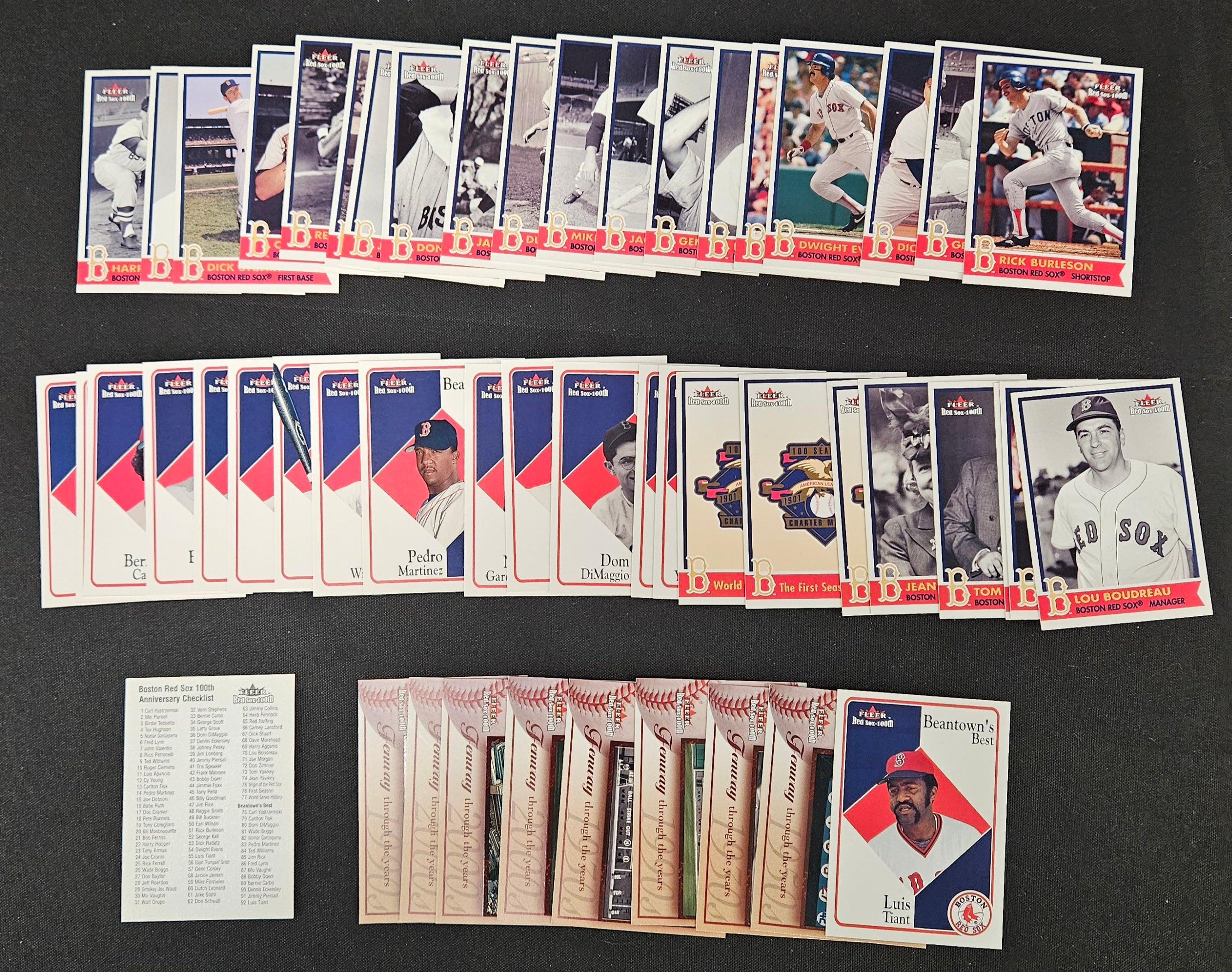 2001 Fleer Boston Red Sox 100th Anniversary Complete Set (100/100)