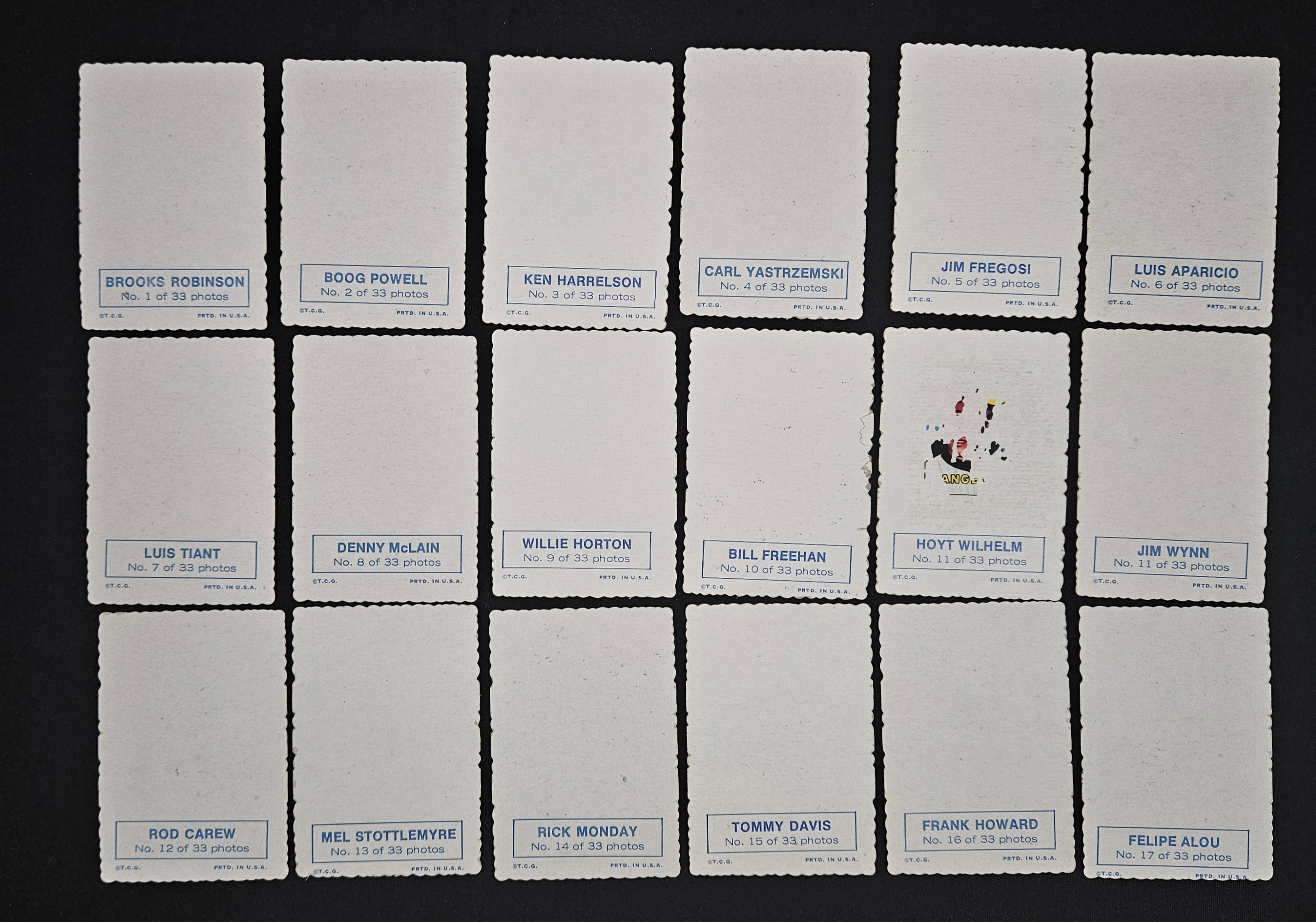 1969 Topps Deckle Edge Baseball Complete  Set (33/33) + 2 Variations VG-EX/EX