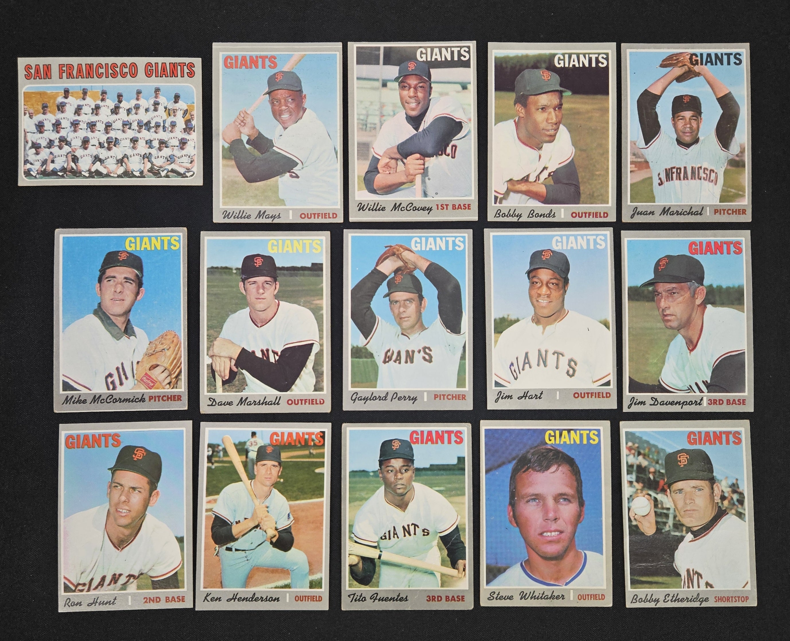 1970 Topps Baseball San Francisco Giants Complete Team Set (28/28) VG-EX