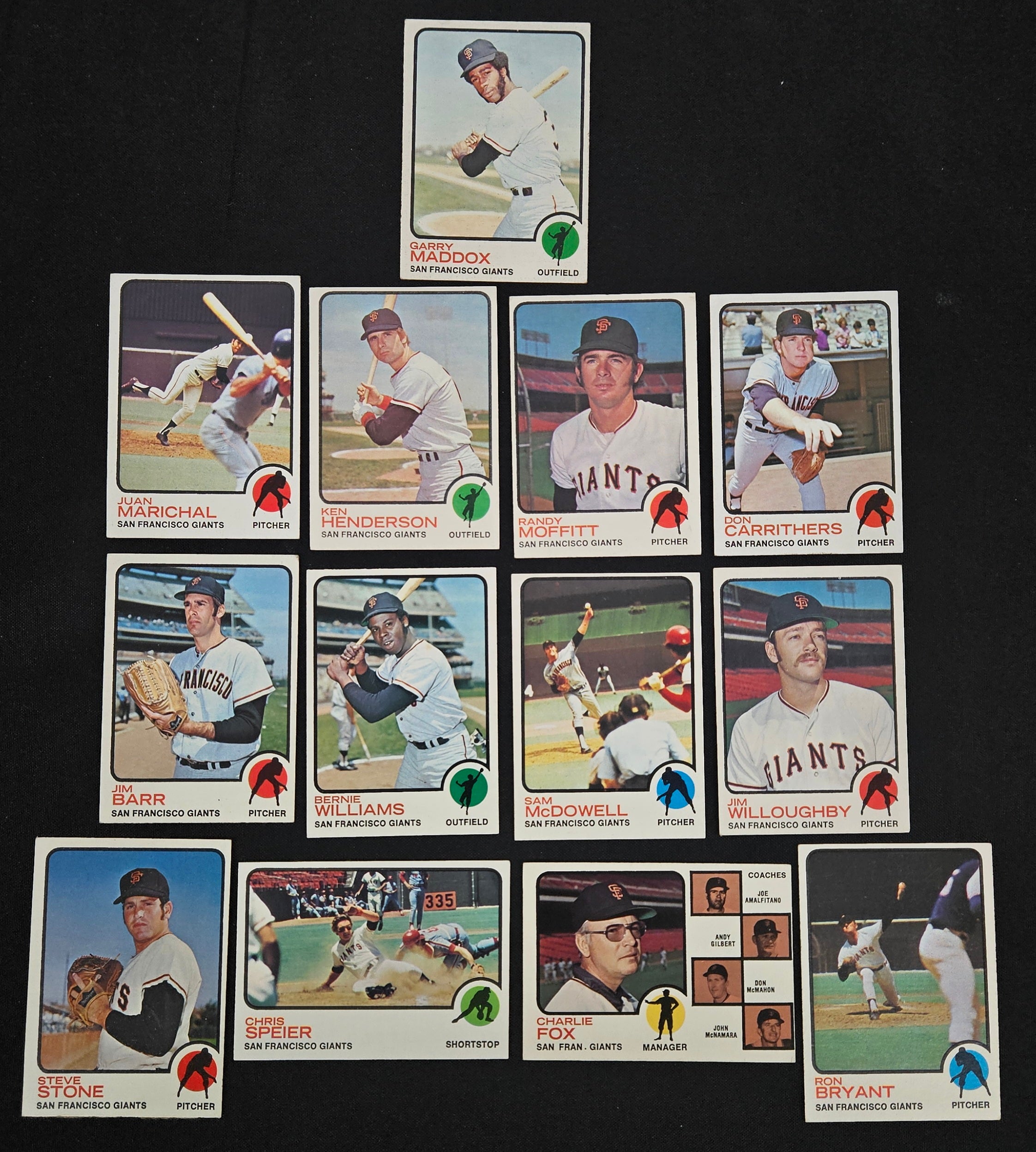 1973 Topps Baseball San Francisco Giants Complete Team Set (26/26) EX