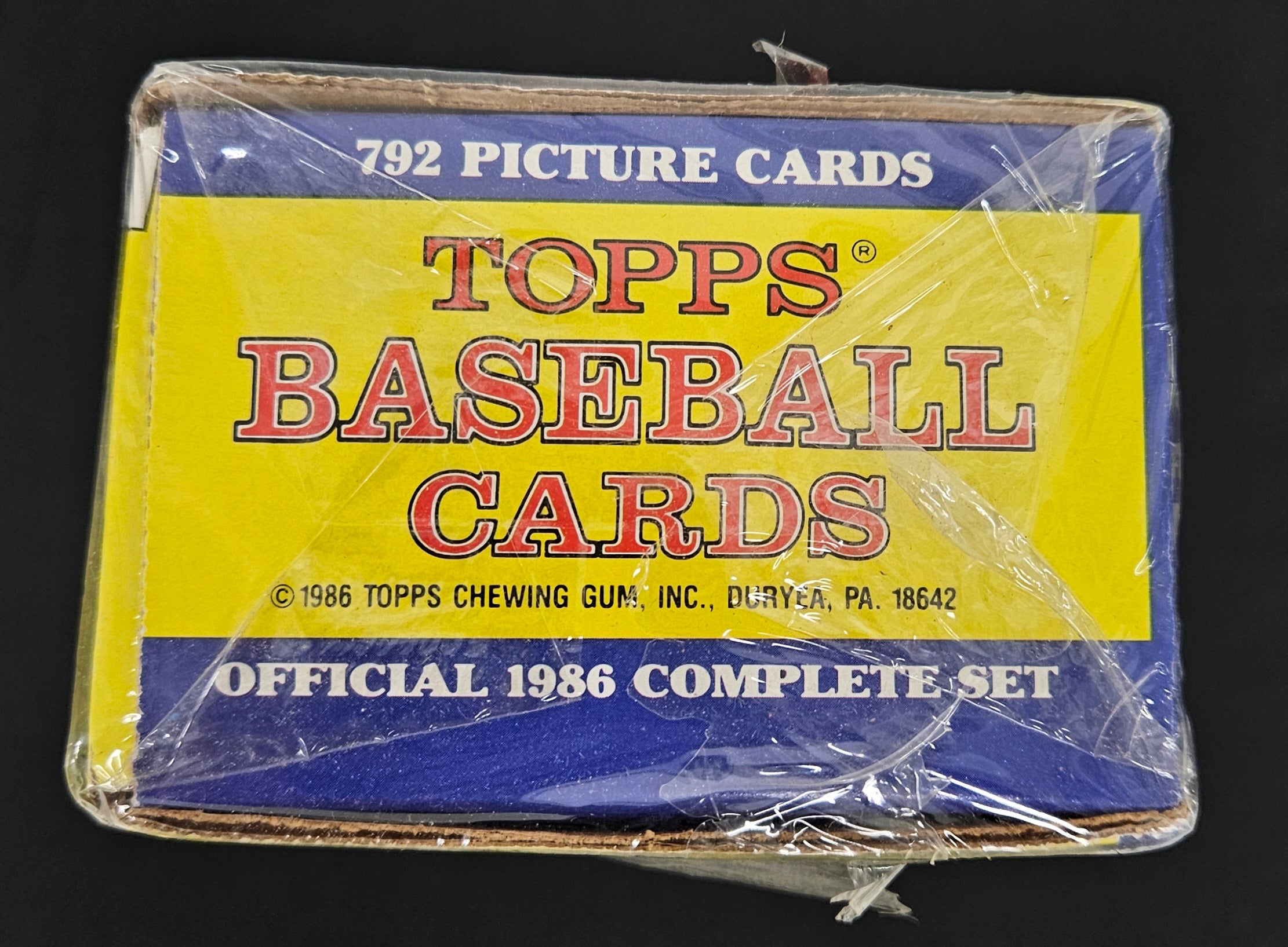 1986 Topps Baseball Factory Set Sealed