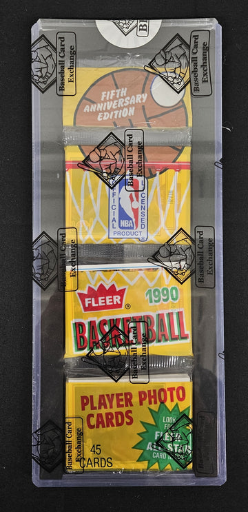 1990-91 Fleer Basketball Rack Pack Factory Sealed BBCE Wrapped Jordan AS On Back