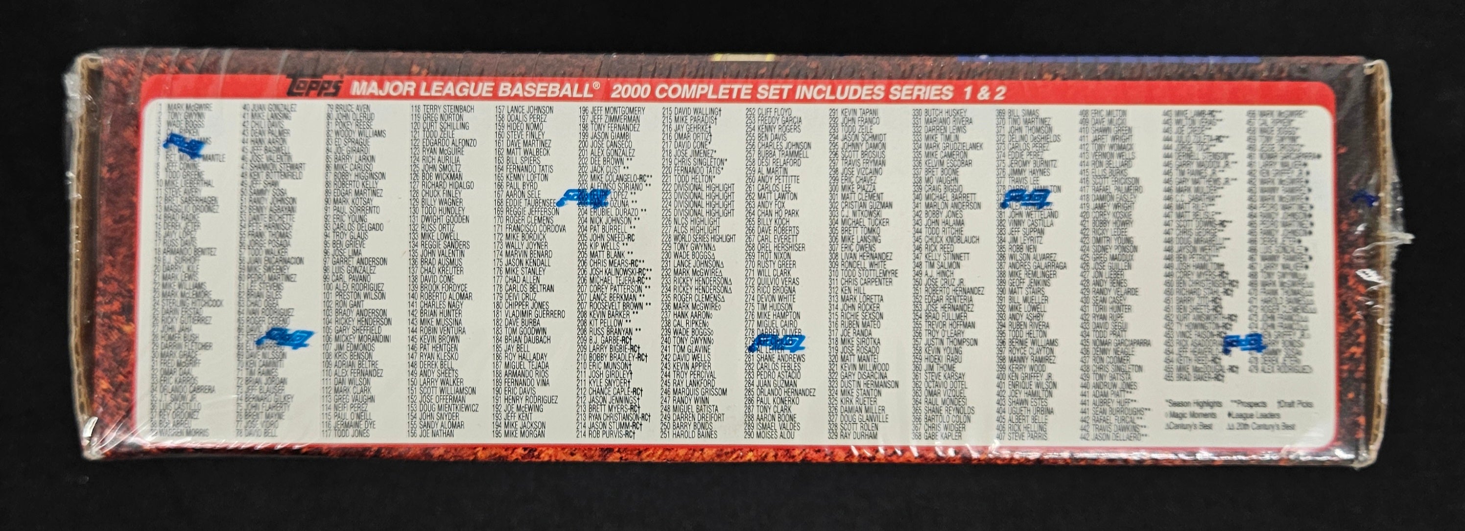 2000 Topps Series 1 & 2 Baseball Complete Factory Sealed Set Box