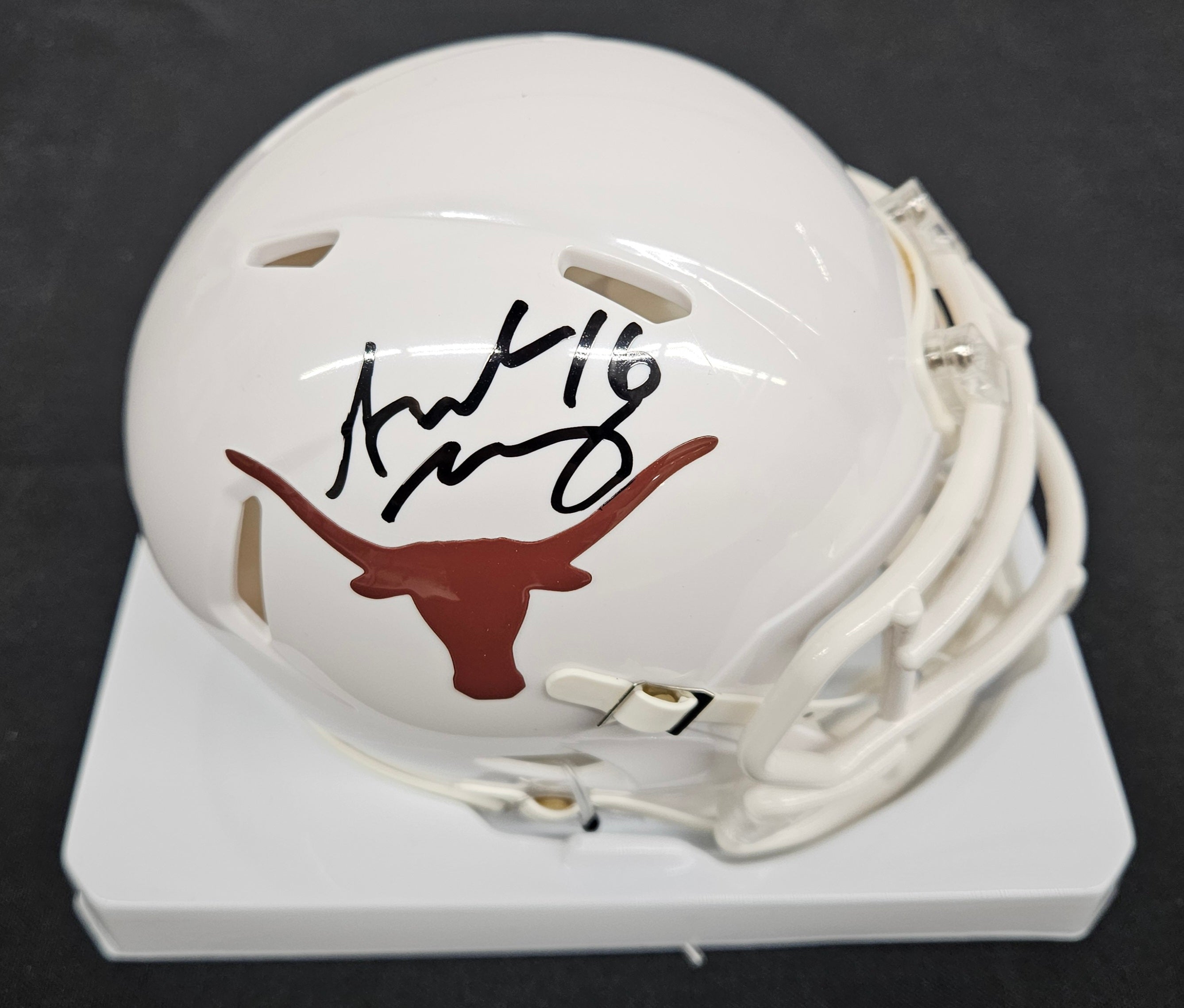 Arch Manning Signed Autographed White Speed Mini Replica Helmet Panini Authentic