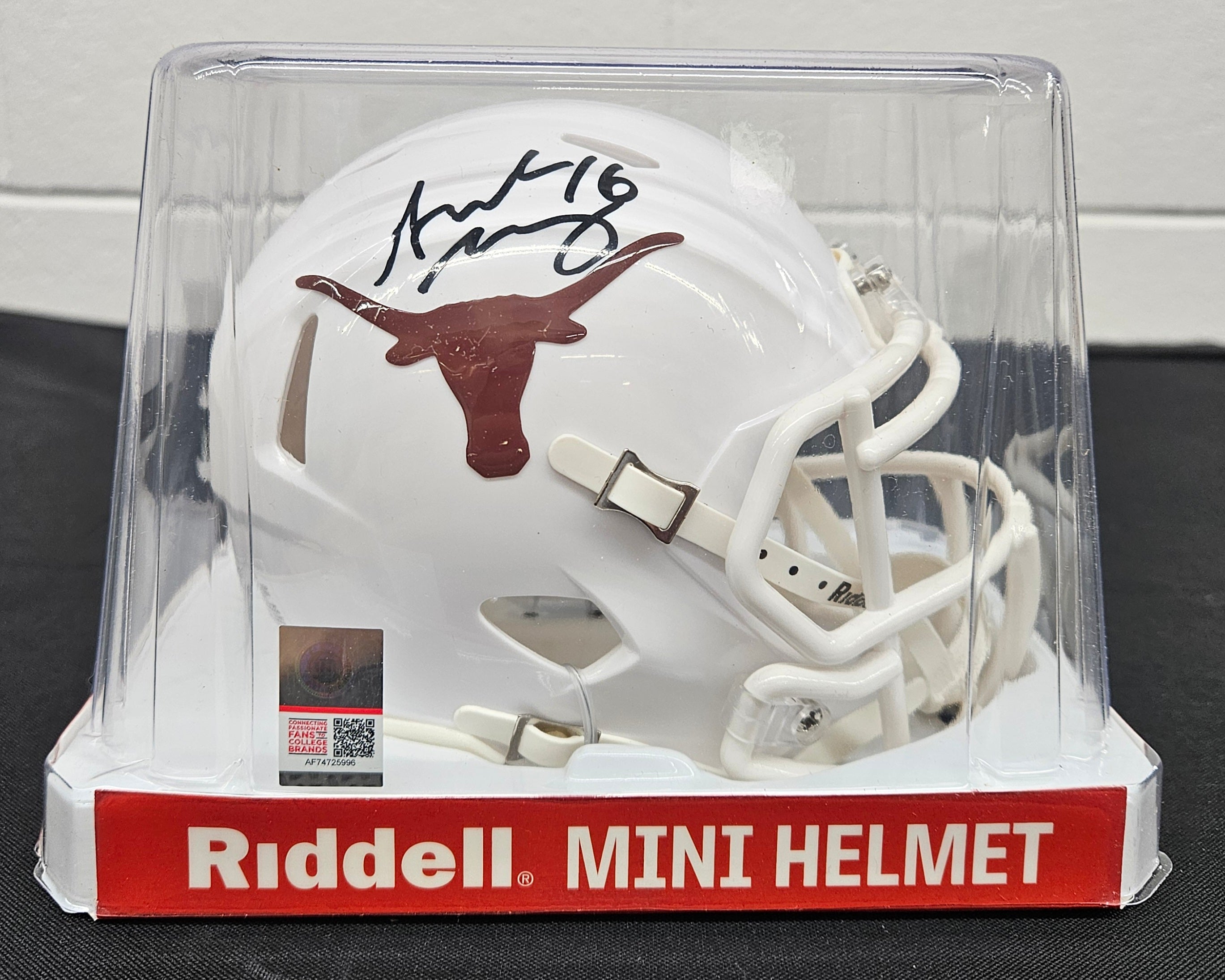 Arch Manning Signed Autographed Univeristy of Texas Mini Helmet Panini Authentic
