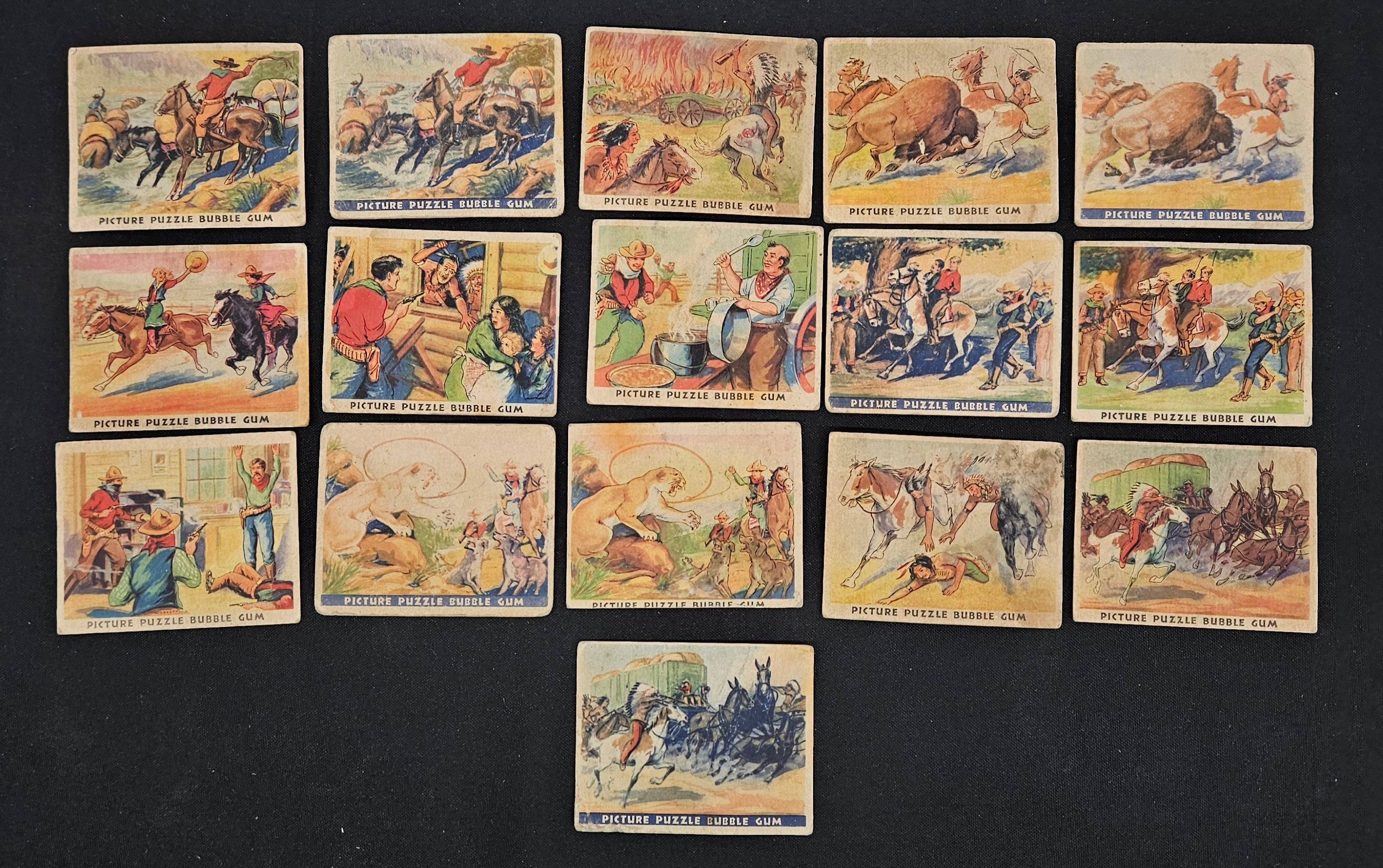 1933 Gum Inc. Wild West Series (R172) Near Complete Set (57/72) Poor *READ*