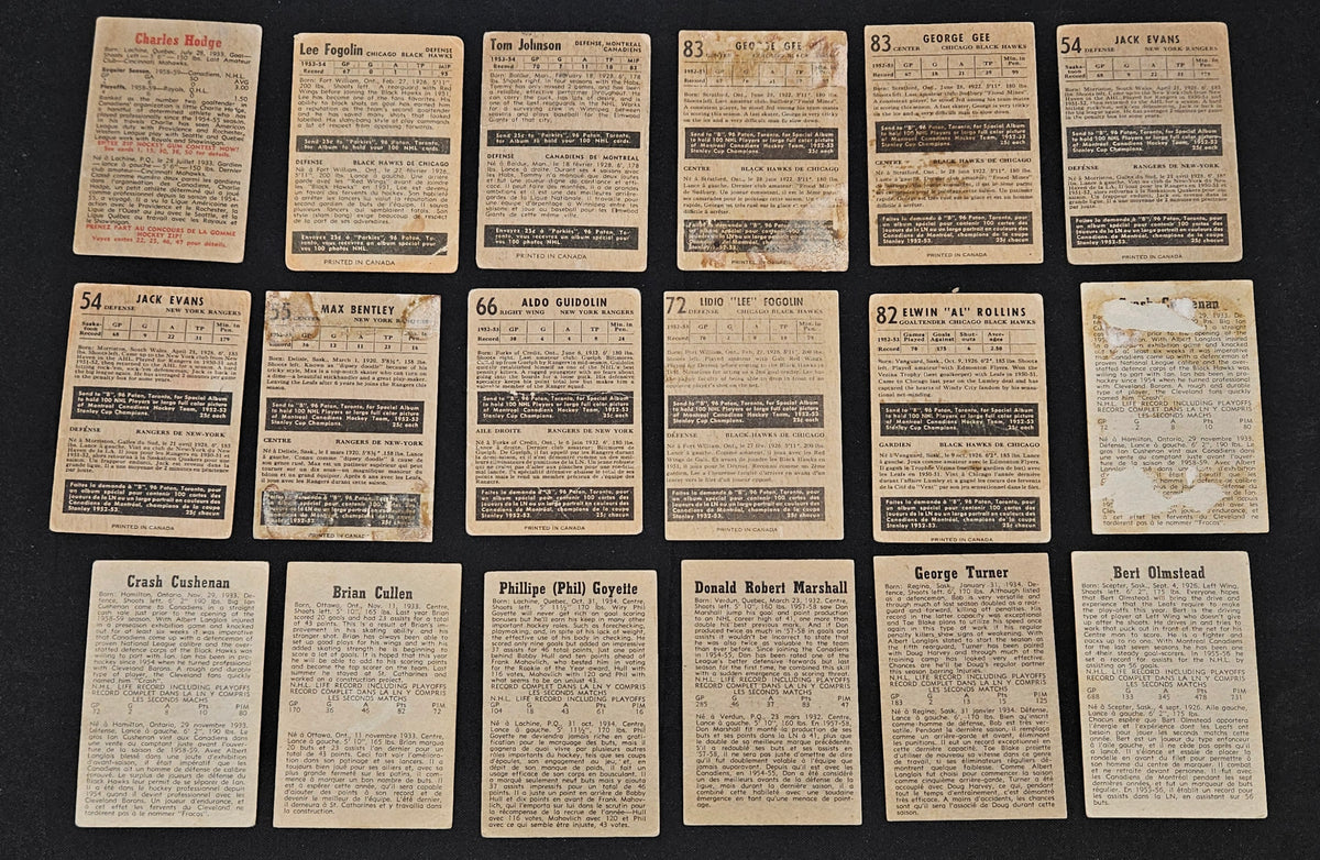 1950's Parkhurst Hockey (Lot Of 68) Low Grade