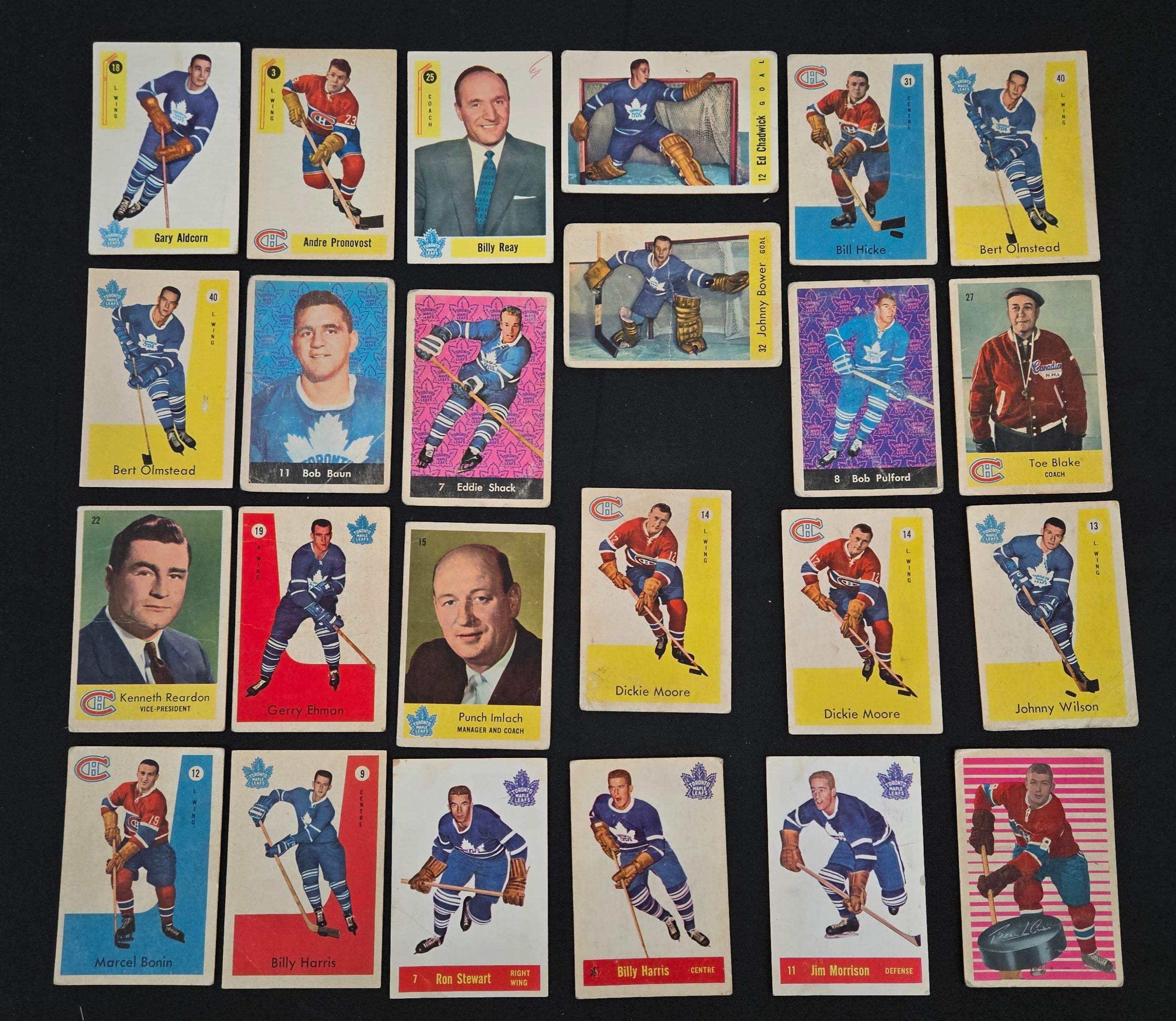 1950's Parkhurst Hockey (Lot Of 68) Low Grade