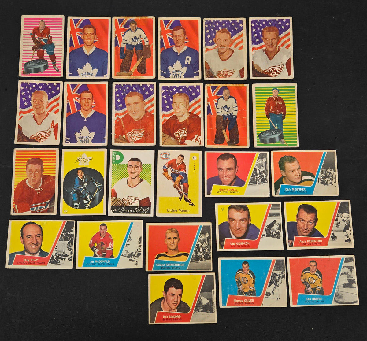 1950's Parkhurst Hockey (Lot Of 68) Low Grade