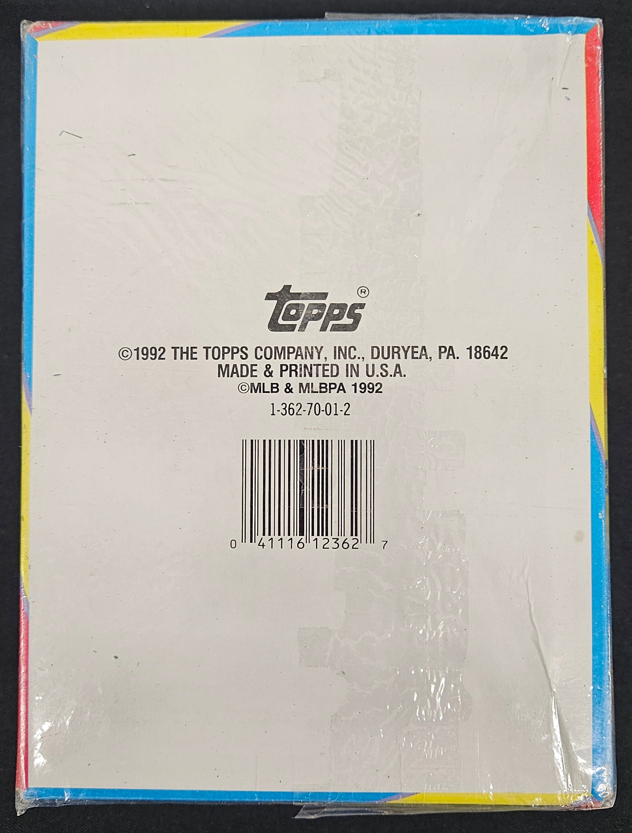 1992 Topps Baseball Wax Box Factory Sealed