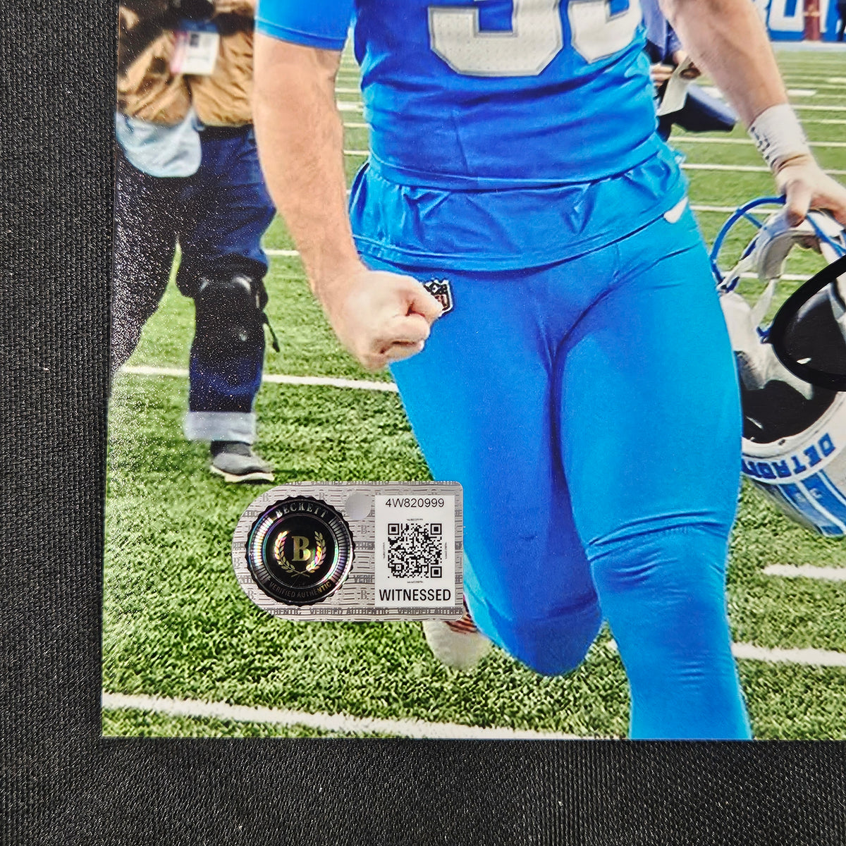 Jake Bates Signed Autographed 16x20 Photo Lions Win Beckett Cert
