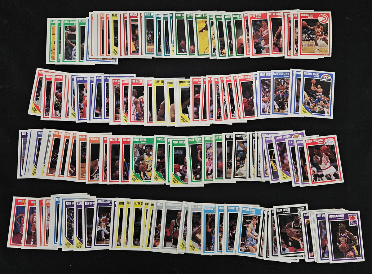 1989-90 Fleer Basketball Complete Set (186/186) w/ (11) Stickers NM-MT